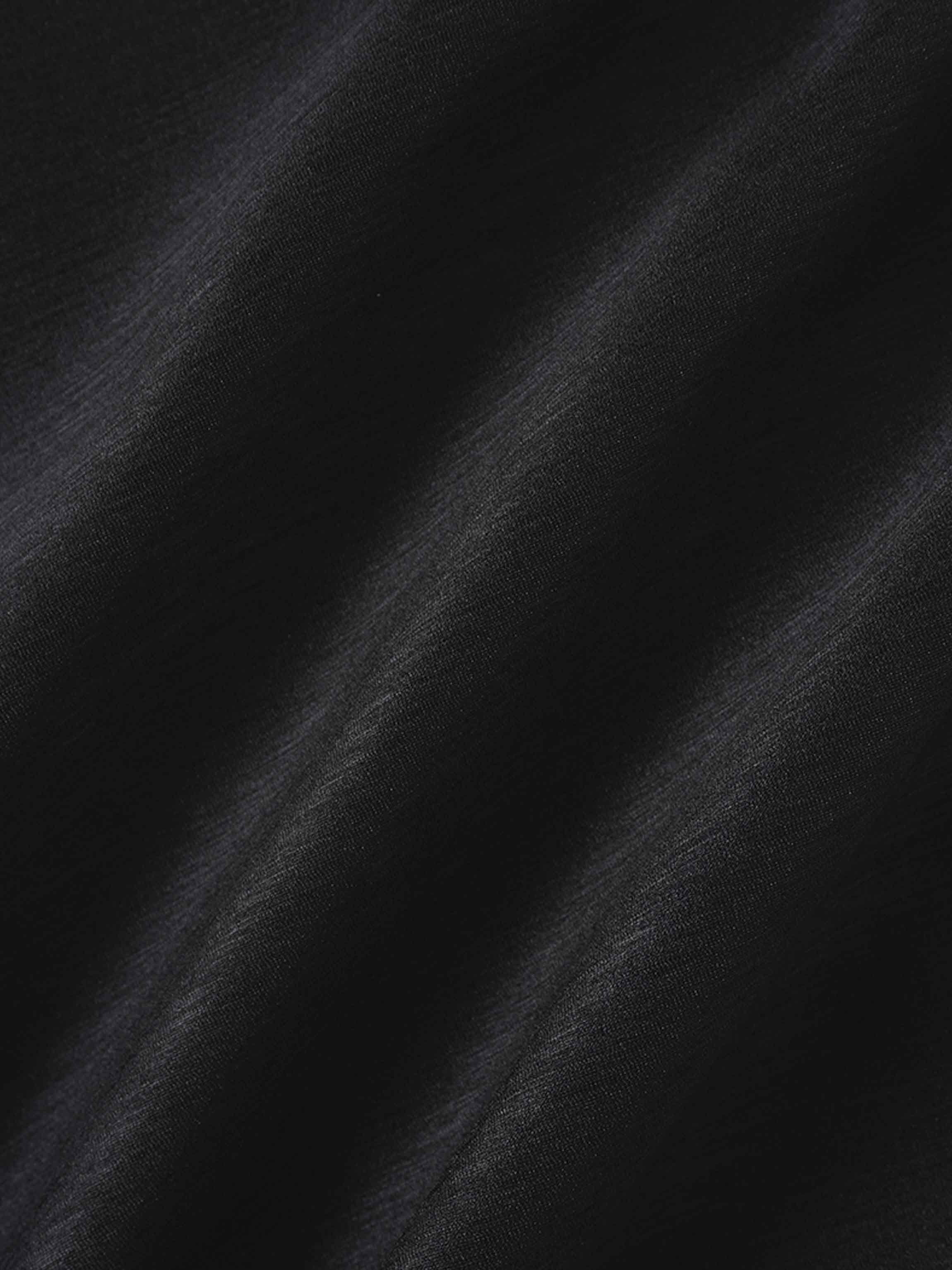 Pintuck Button Down Blouse-Black