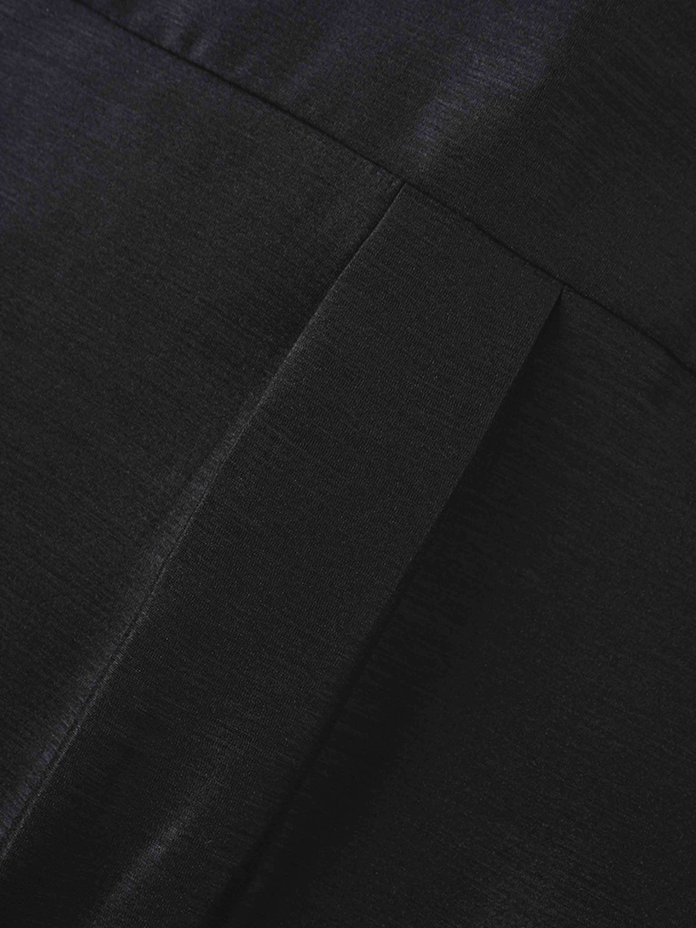 Pintuck Button Down Blouse-Black