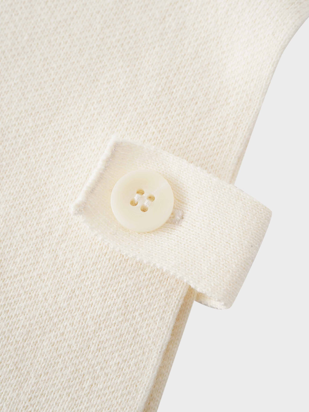 Side Tab Knit Vest-Ivory