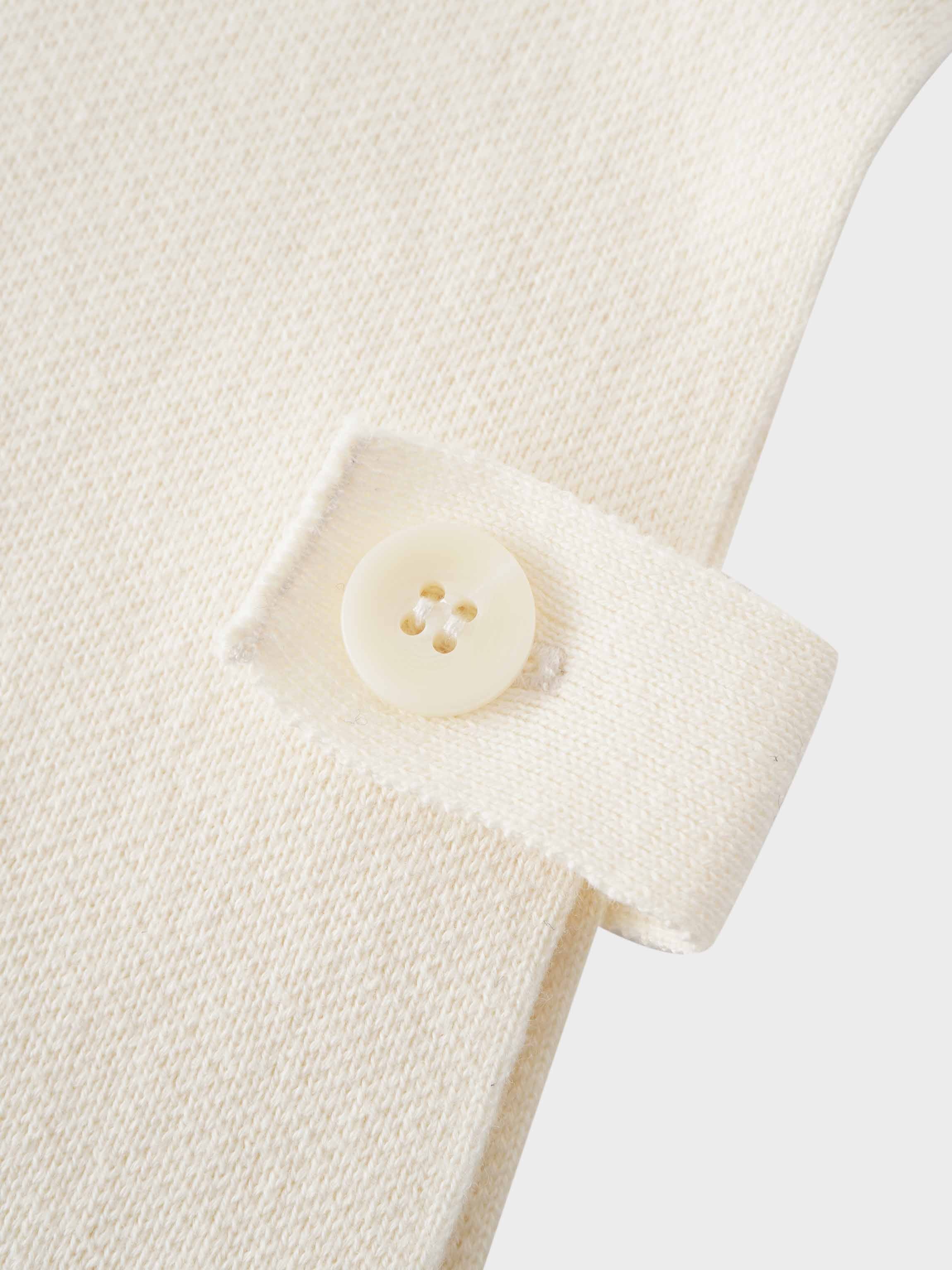 Side Tab Knit Vest-Ivory