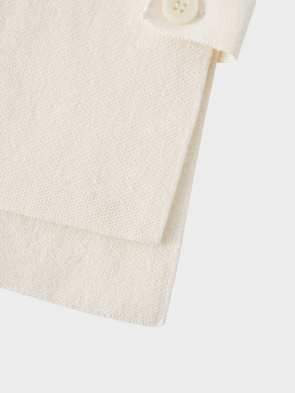 Side Tab Knit Vest-Ivory