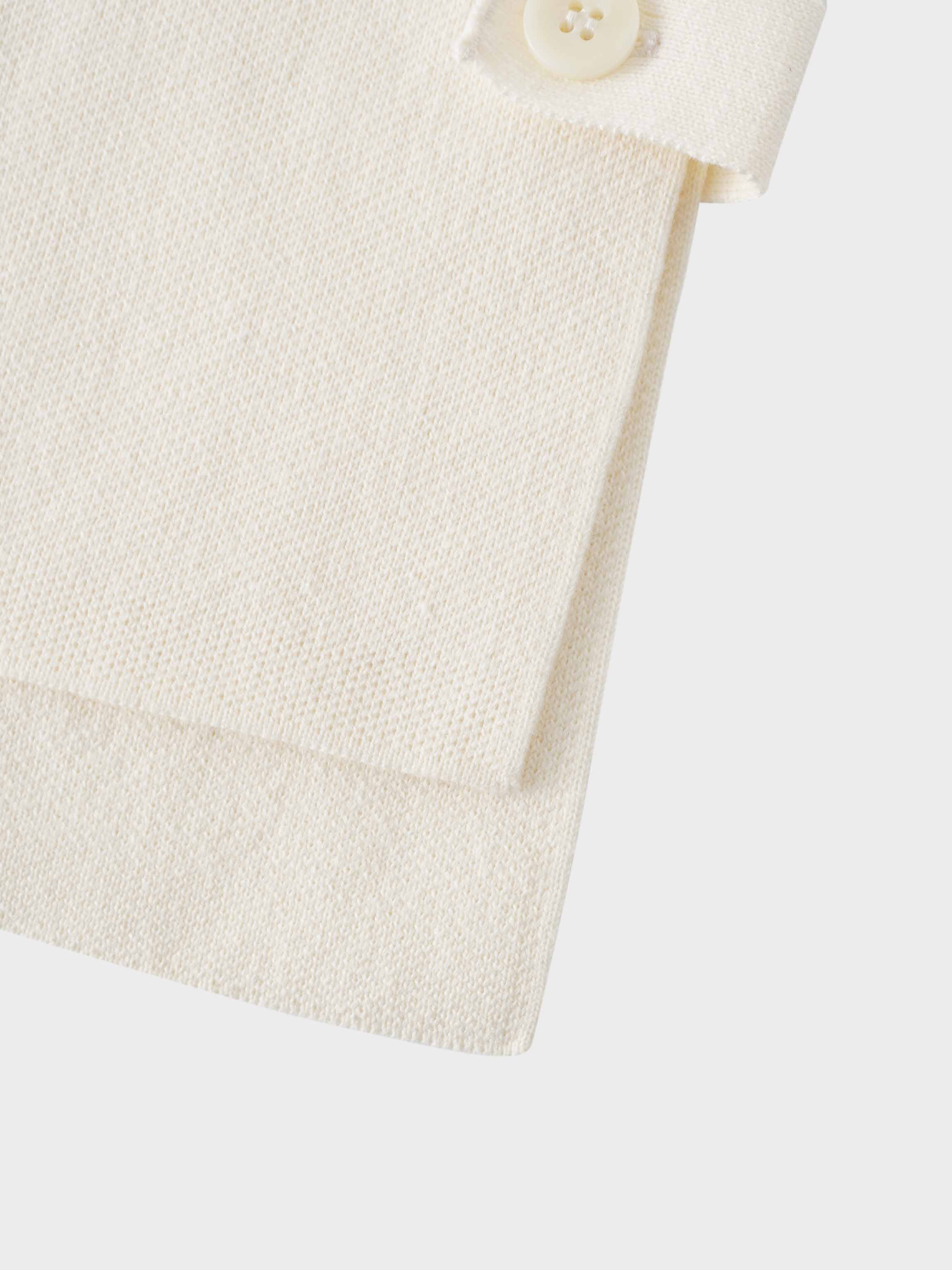 Side Tab Knit Vest-Ivory