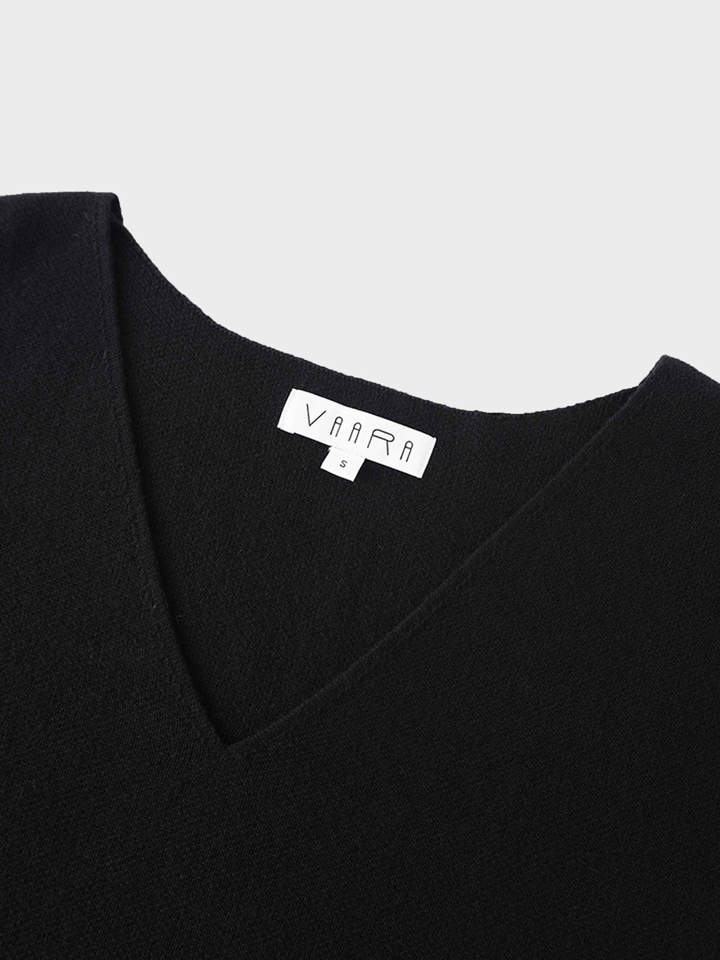 Side Tab Knit Vest-Black