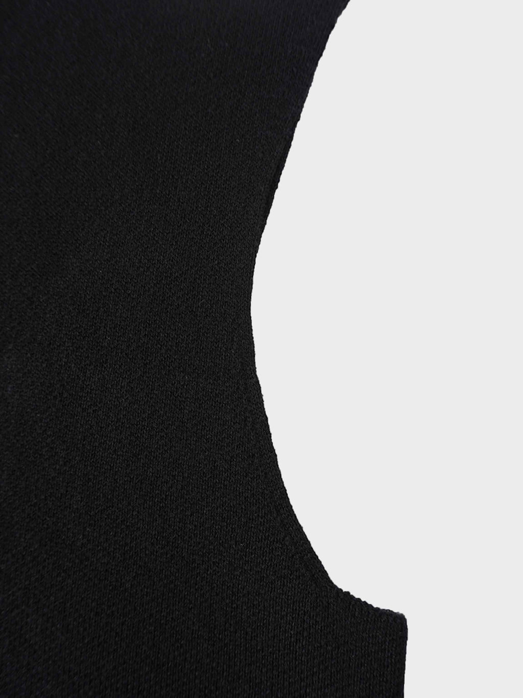 Side Tab Knit Vest-Black