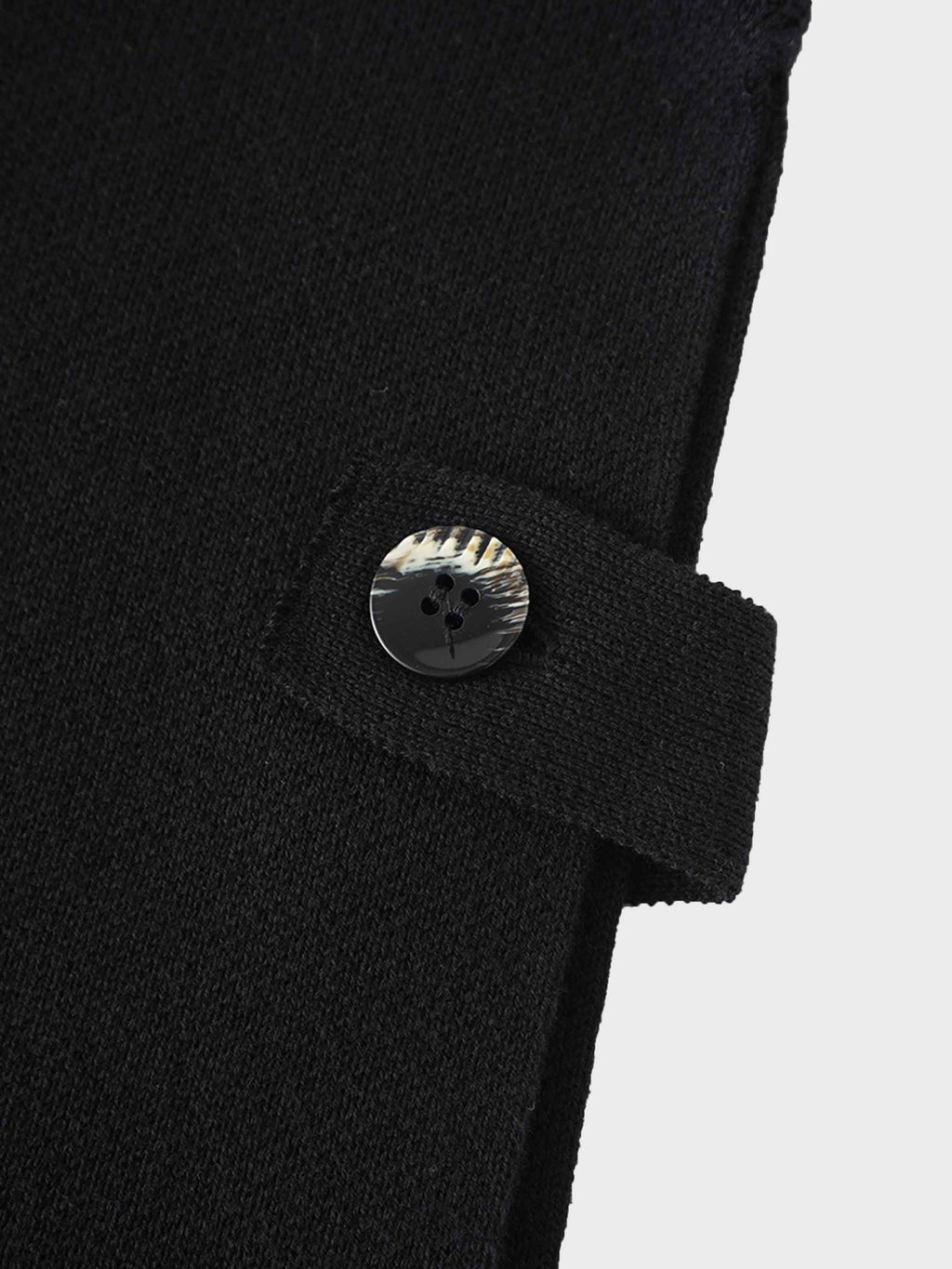 Side Tab Knit Vest-Black