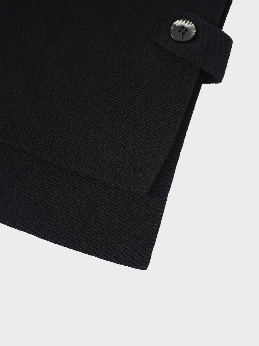 Side Tab Knit Vest-Black