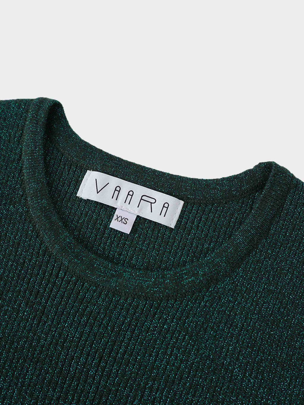 Lurex Sleeveless Sweater-Hunter Green