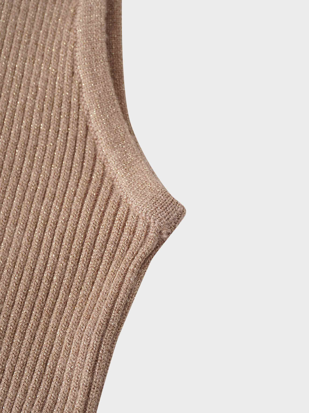 Lurex Sleeveless Sweater-Neutral