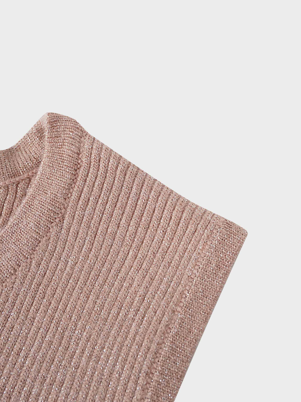 Lurex Sleeveless Sweater-Blush