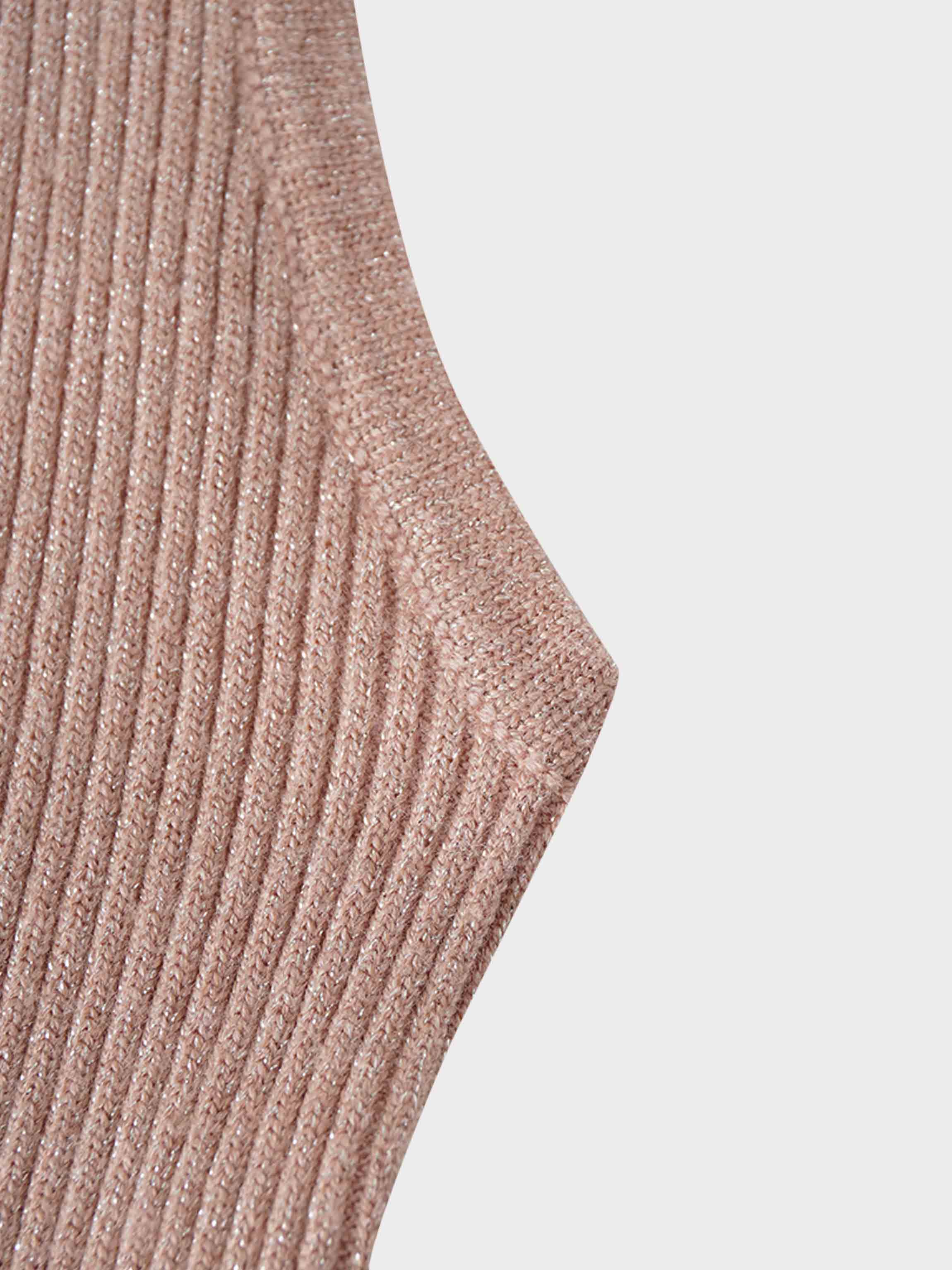 Lurex Sleeveless Sweater-Blush