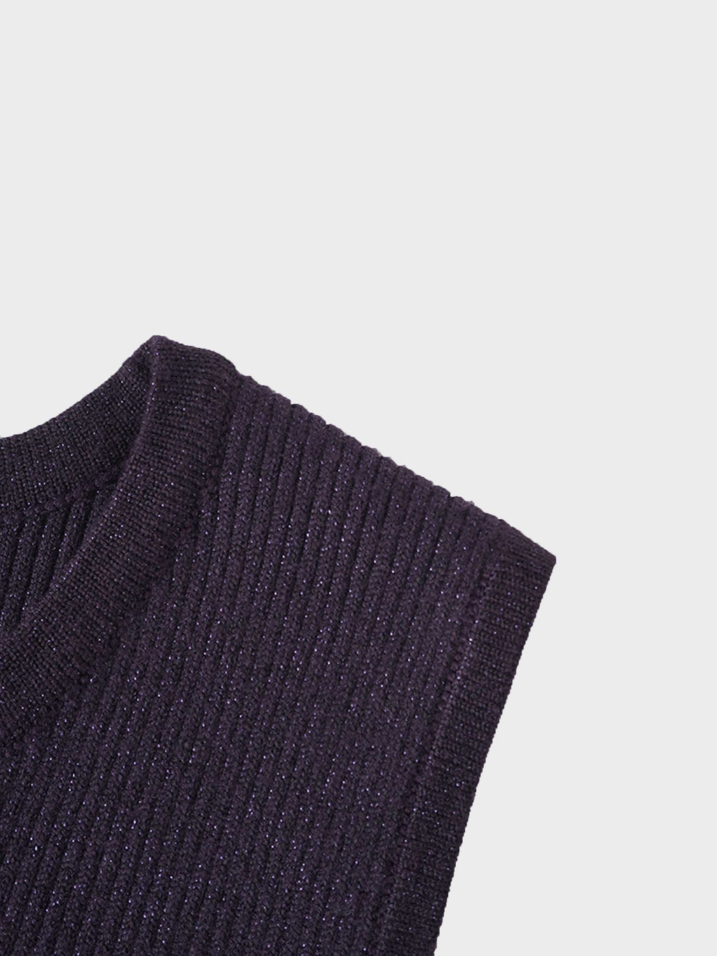 Lurex Sleeveless Sweater-Purple