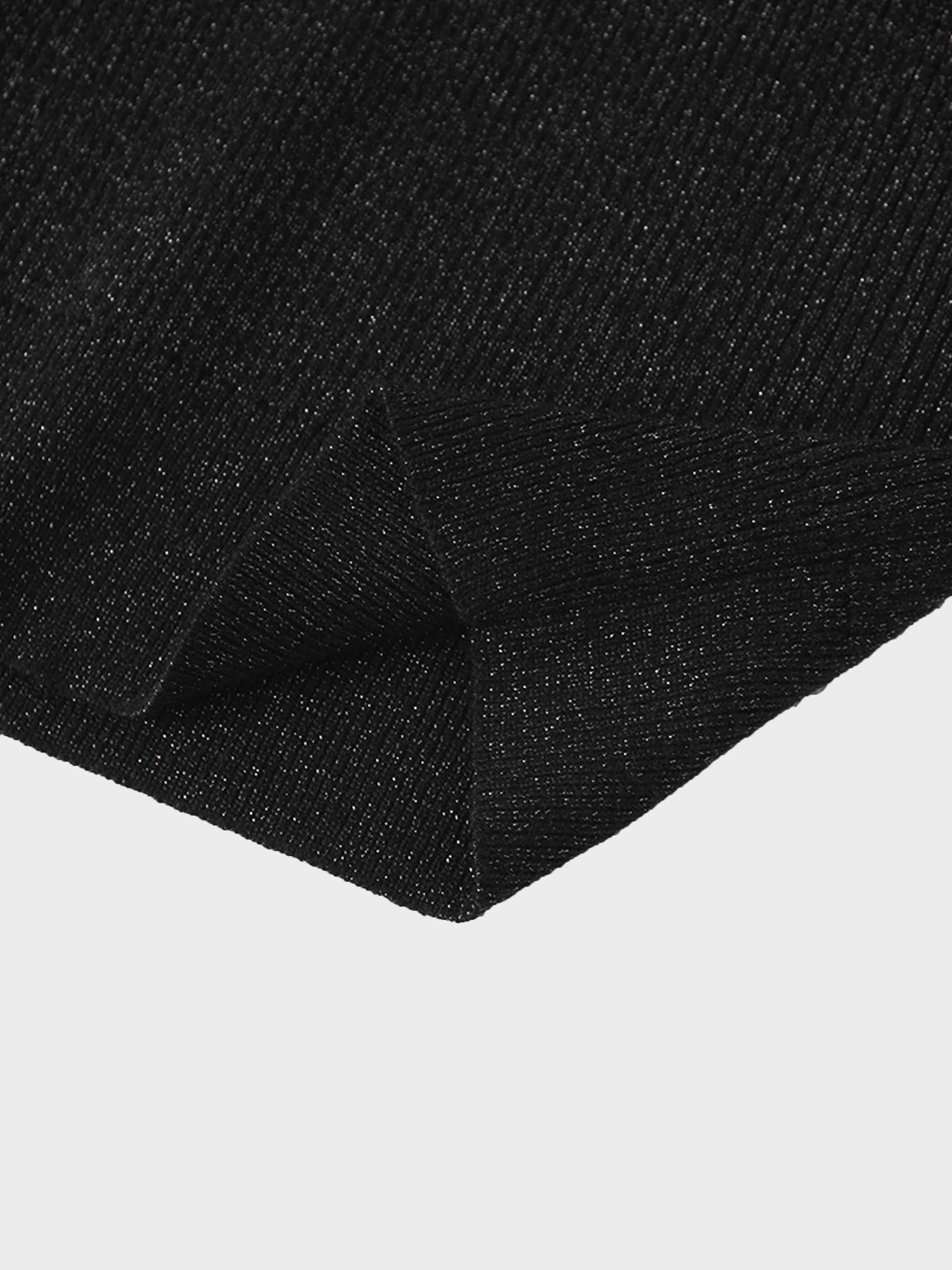 Lurex Sleeveless Sweater-Black