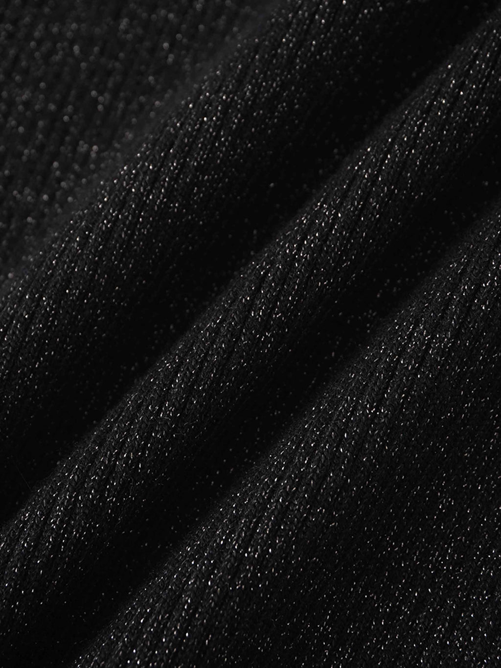 Lurex Sleeveless Sweater-Black