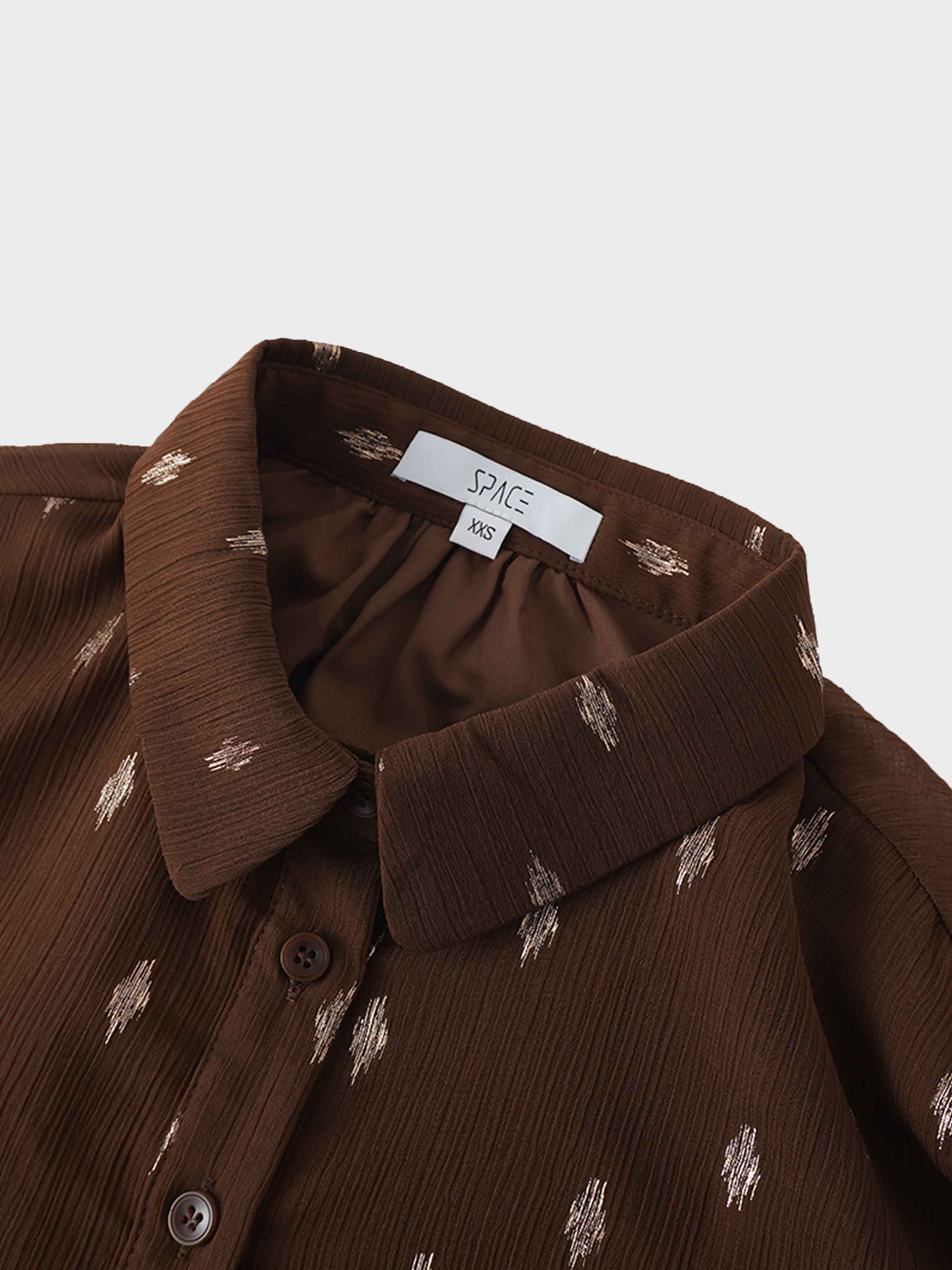 Gold Brush Blouse-Brown