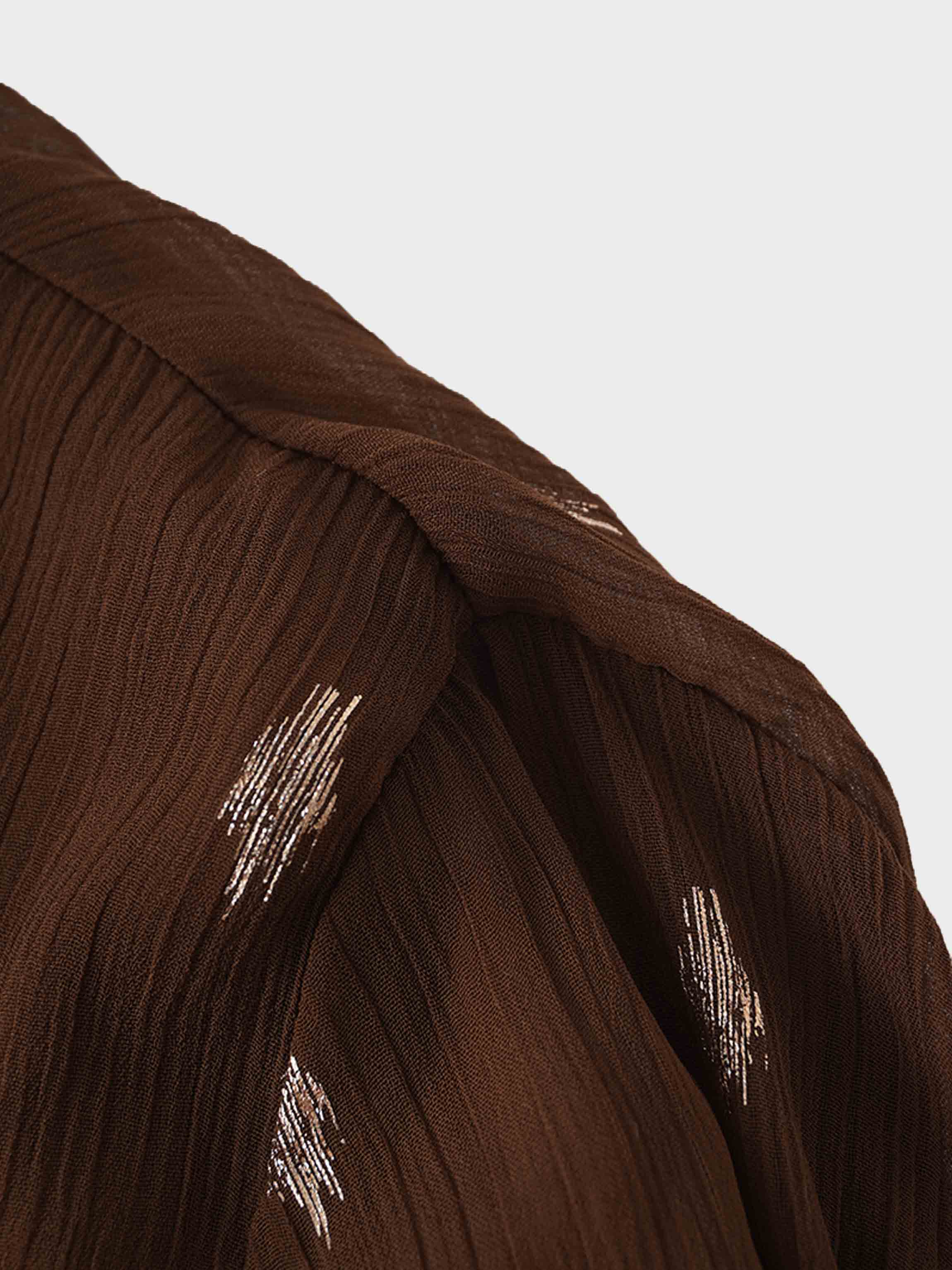 Gold Brush Blouse-Brown