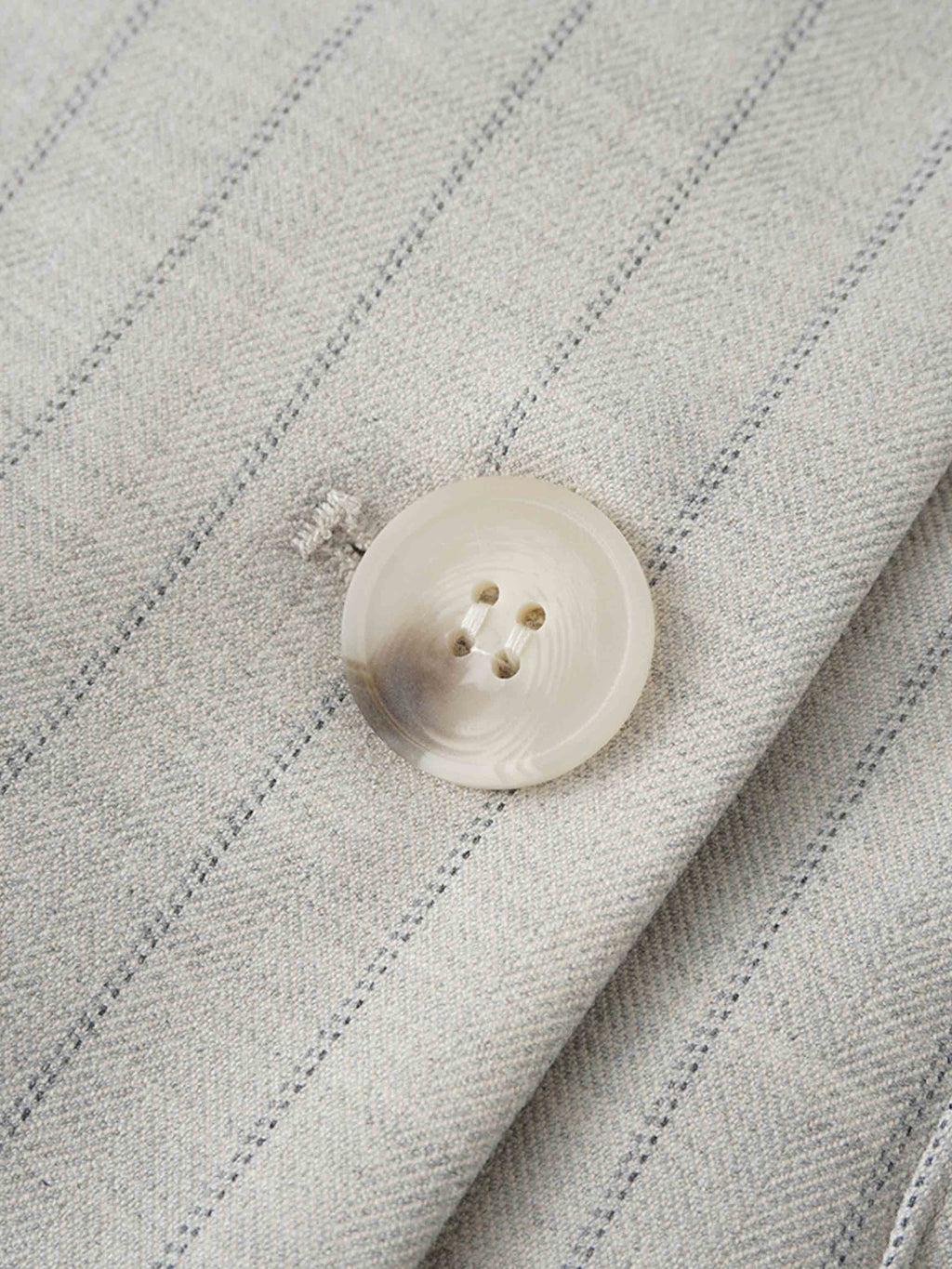 Double Breasted Pinstripe Cardigan-Heathered Grey