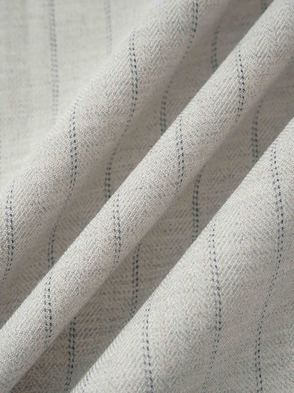 Double Breasted Pinstripe Cardigan-Heathered Grey