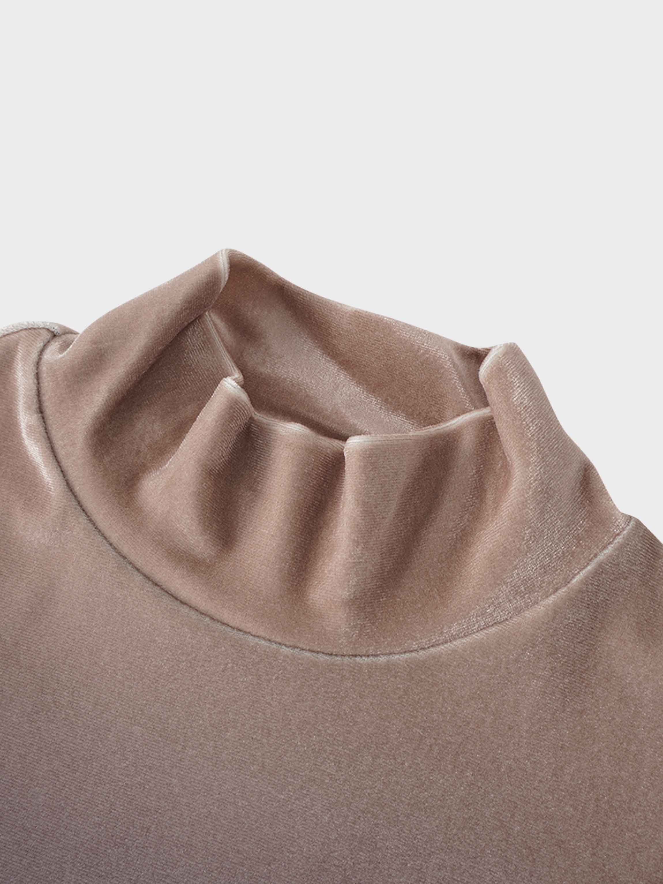 Velvet Printed Turtleneck-Ombre