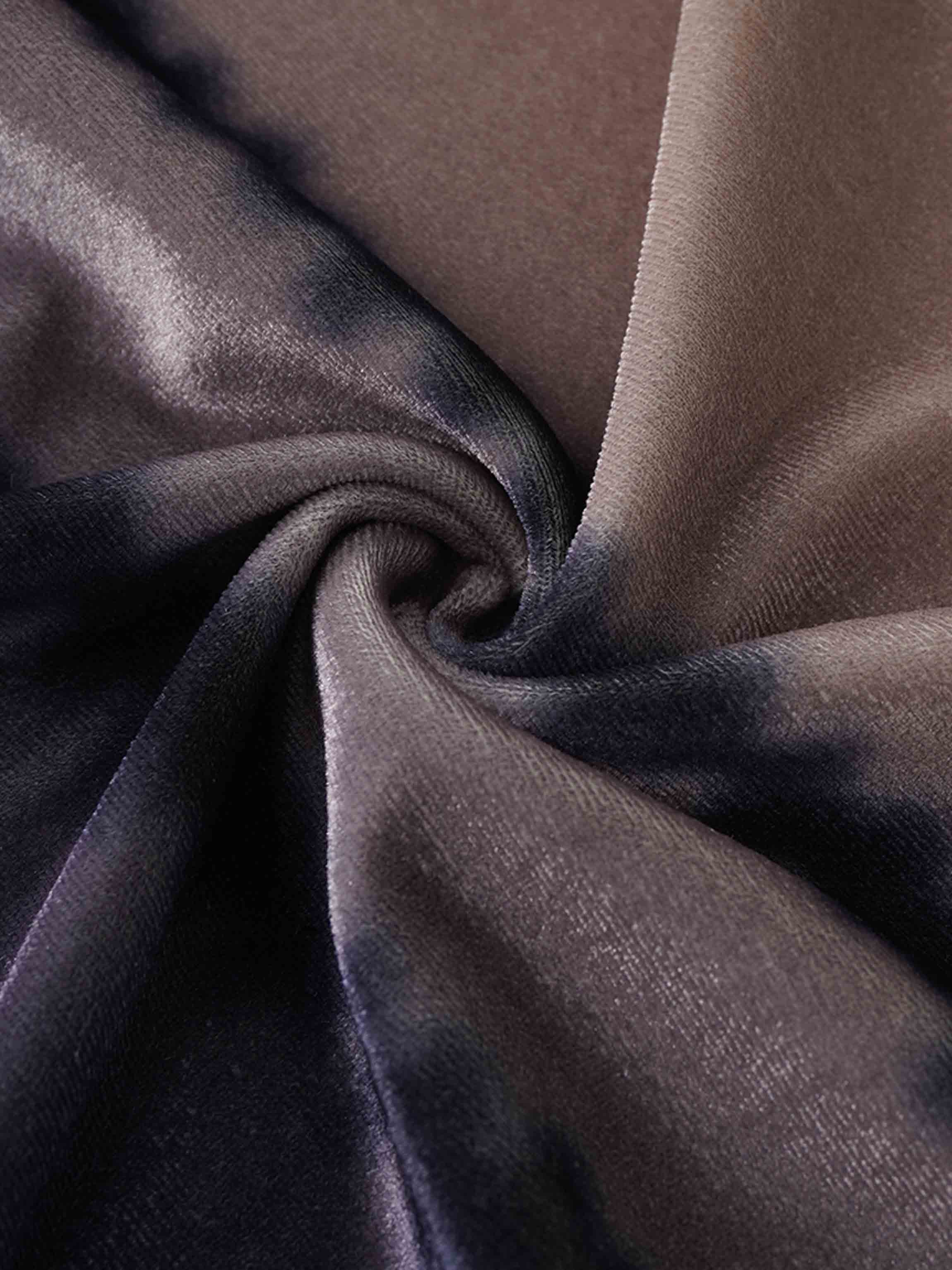 Velvet Printed Turtleneck-Ombre