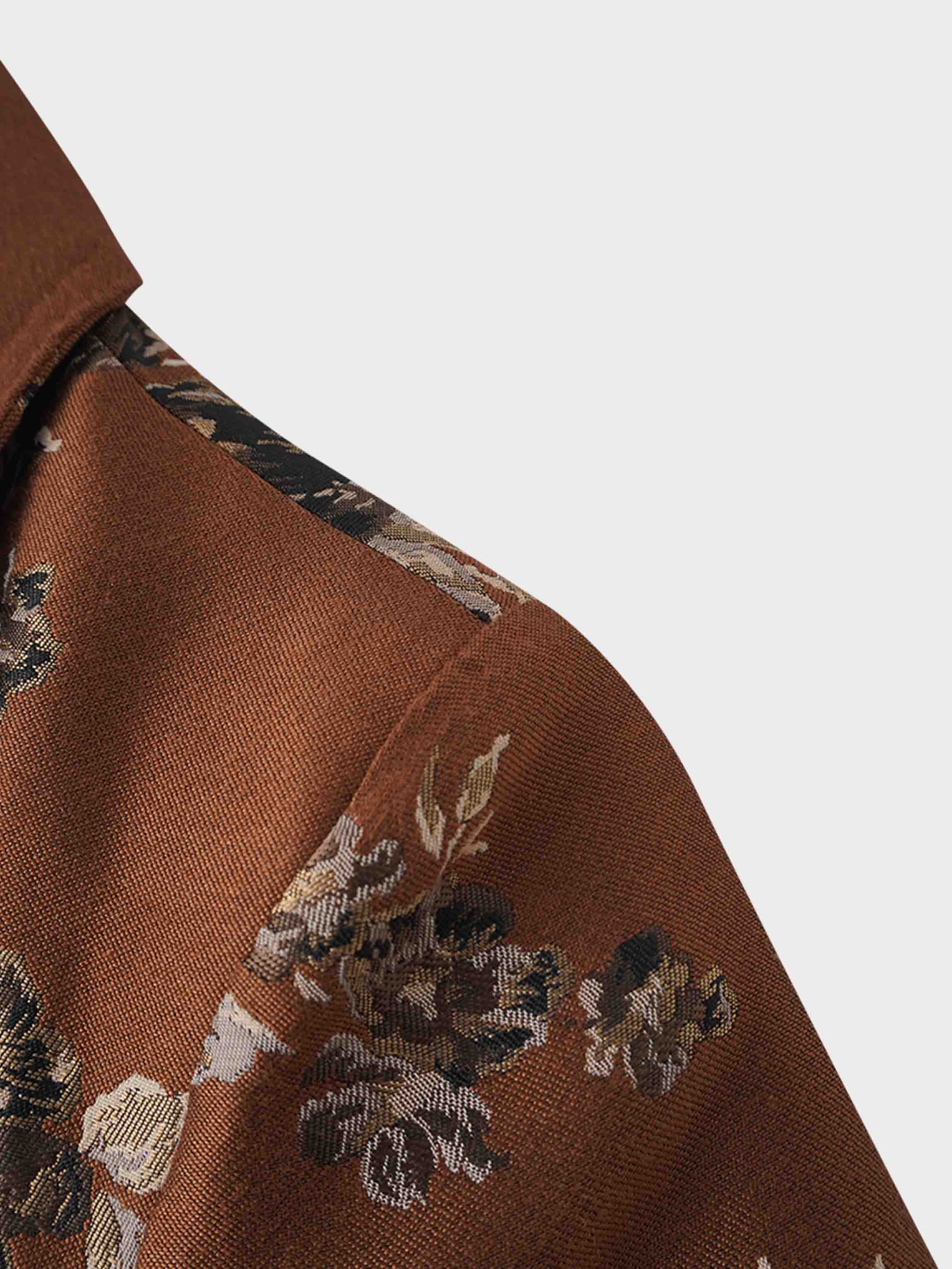 Brocade Blazer-Copper Floral