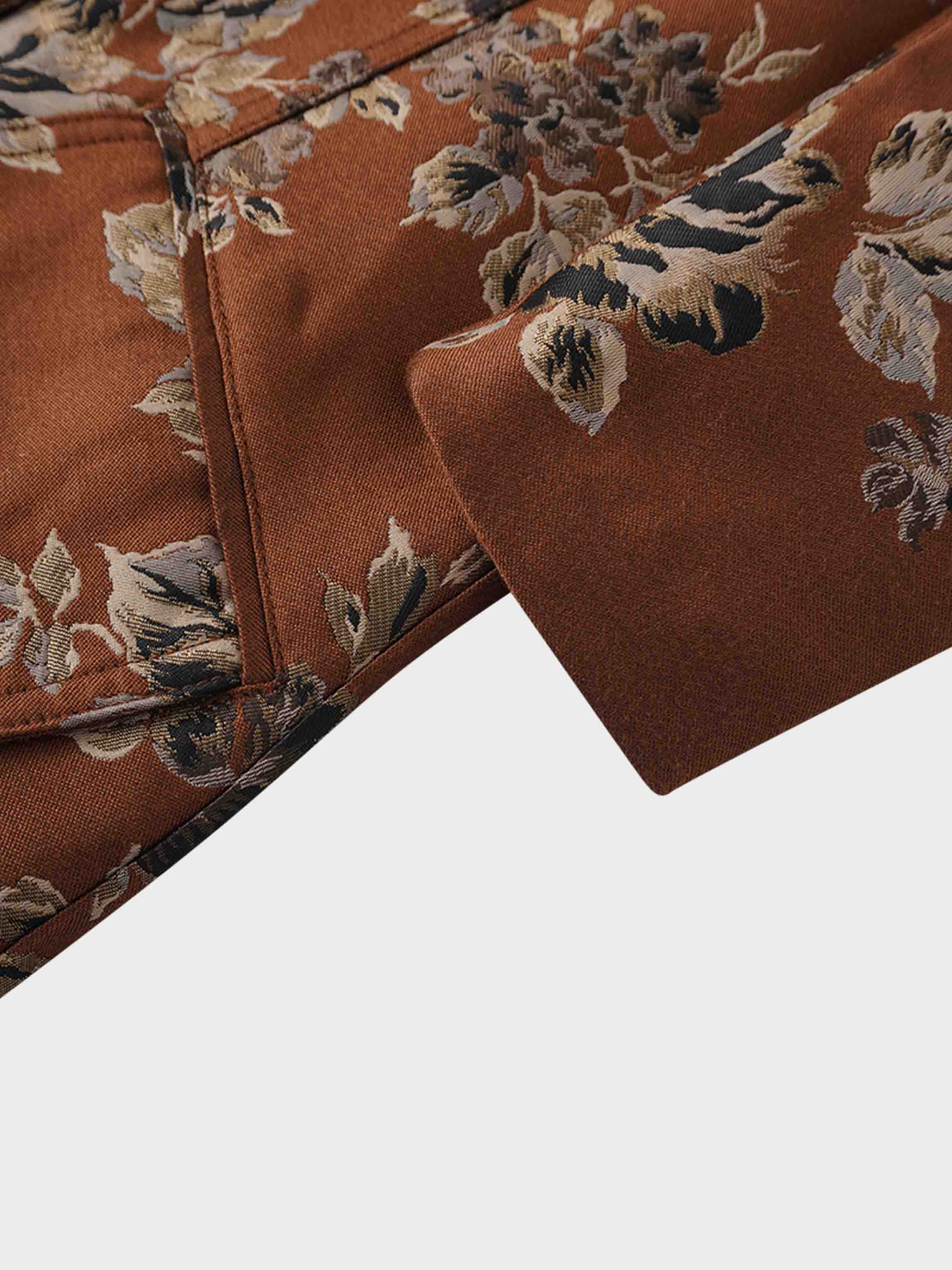 Brocade Blazer-Copper Floral