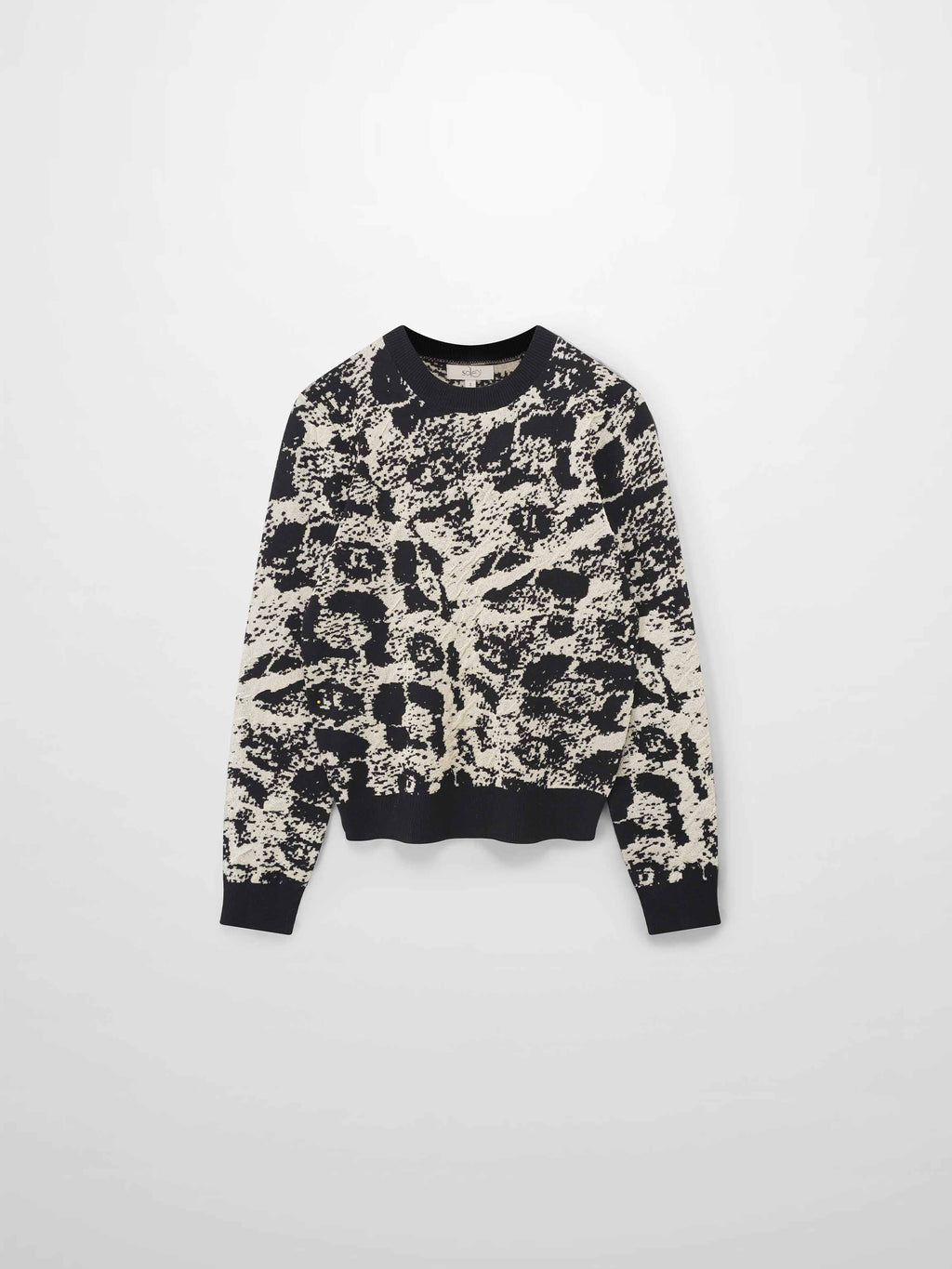 Lurex Combo Crew Sweater-Gold