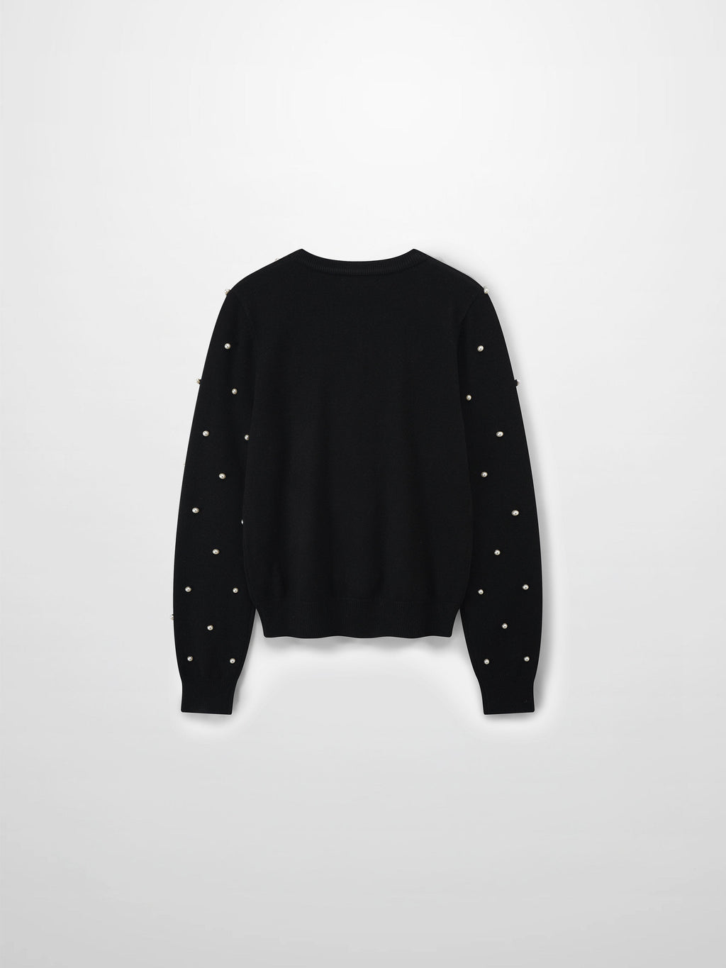 Pearl Embellished Sweater-Black