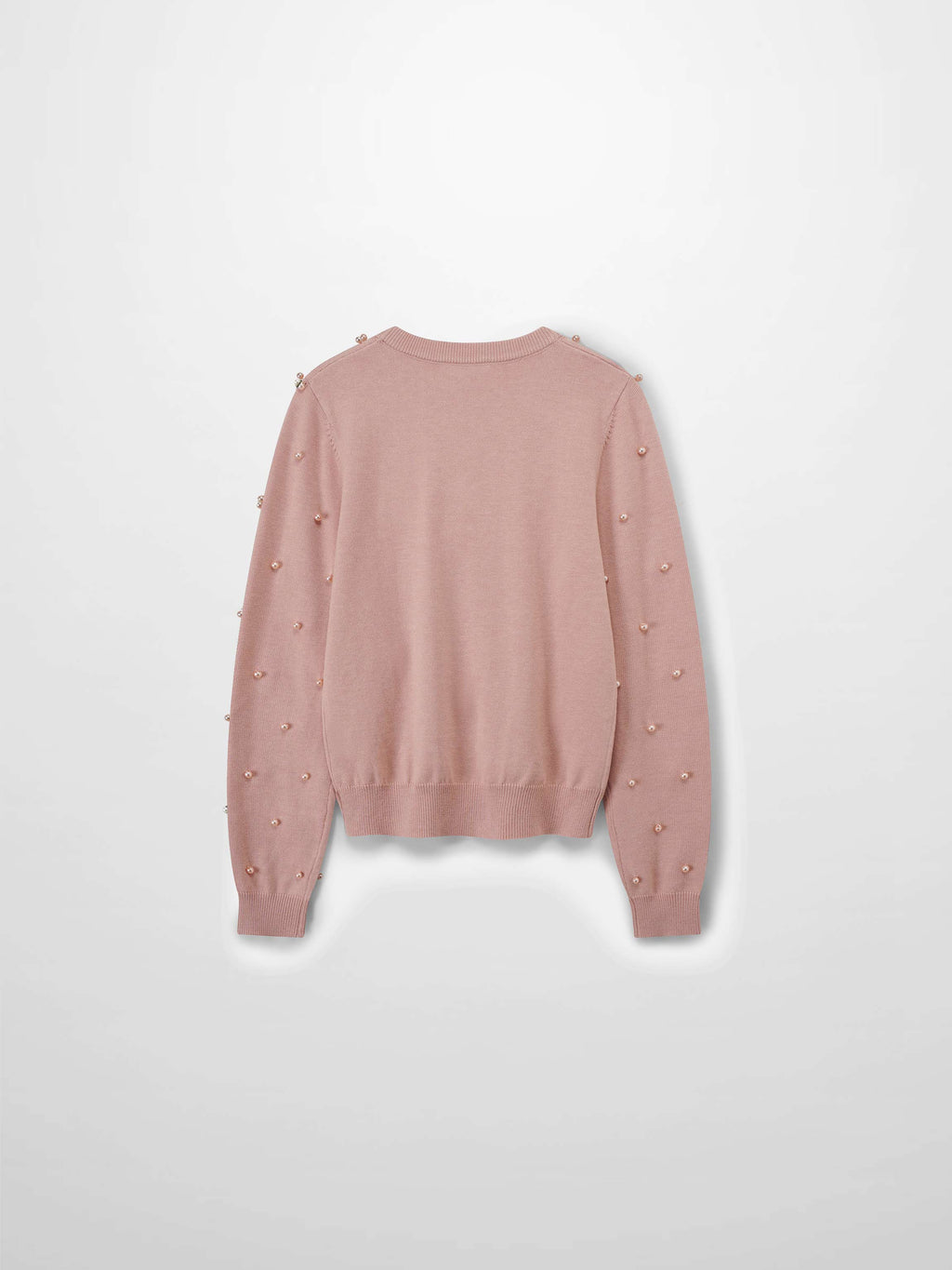 Pearl Embellished Sweater-Blush