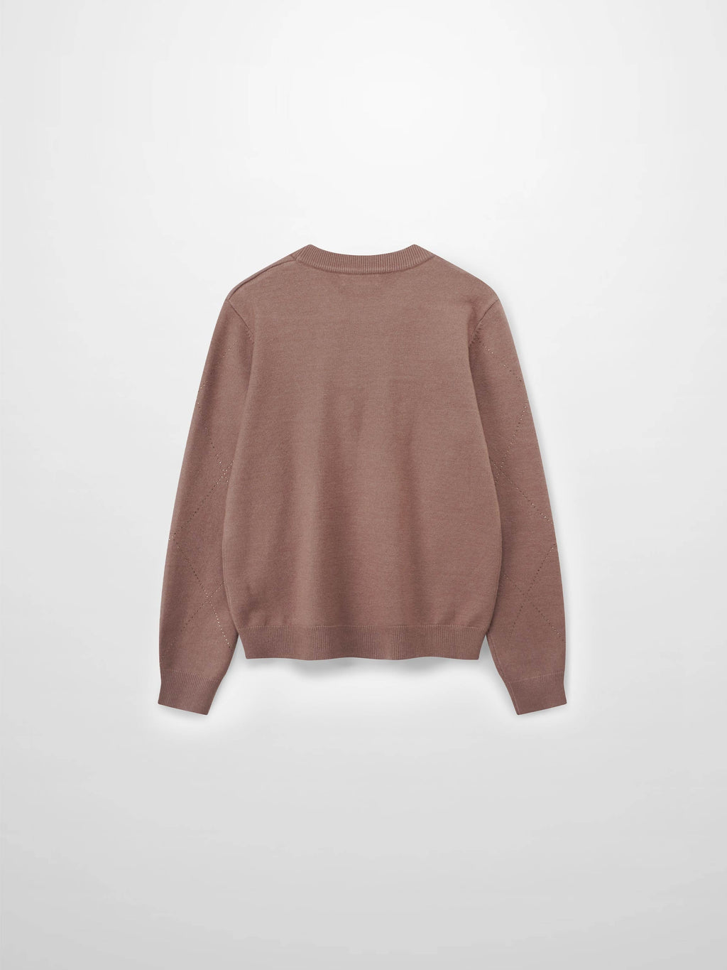 Diamond Stud Design Sweater-Mocha Mousse