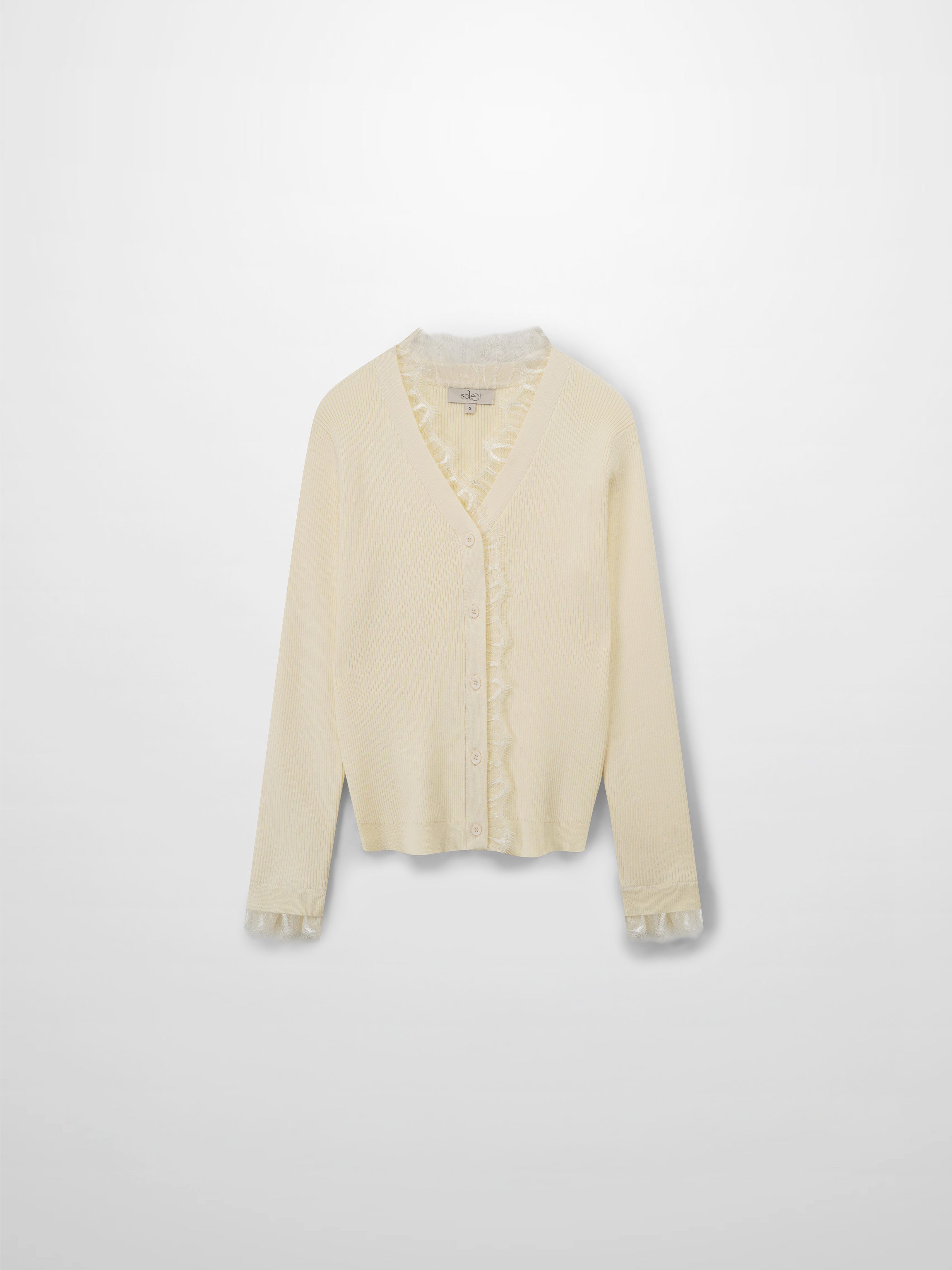 Lace Trimmed Sweater-Cream