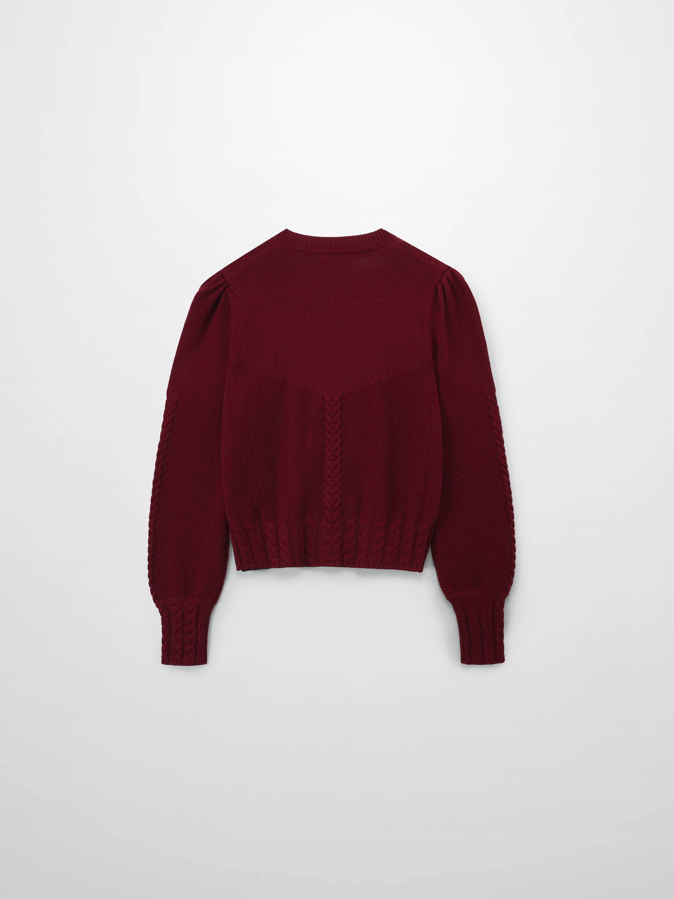 Embroidered Cardigan-Burgundy Floral