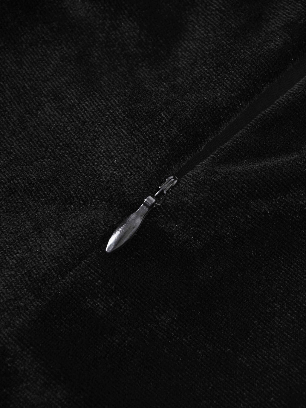 Velour Slip Dress - Black