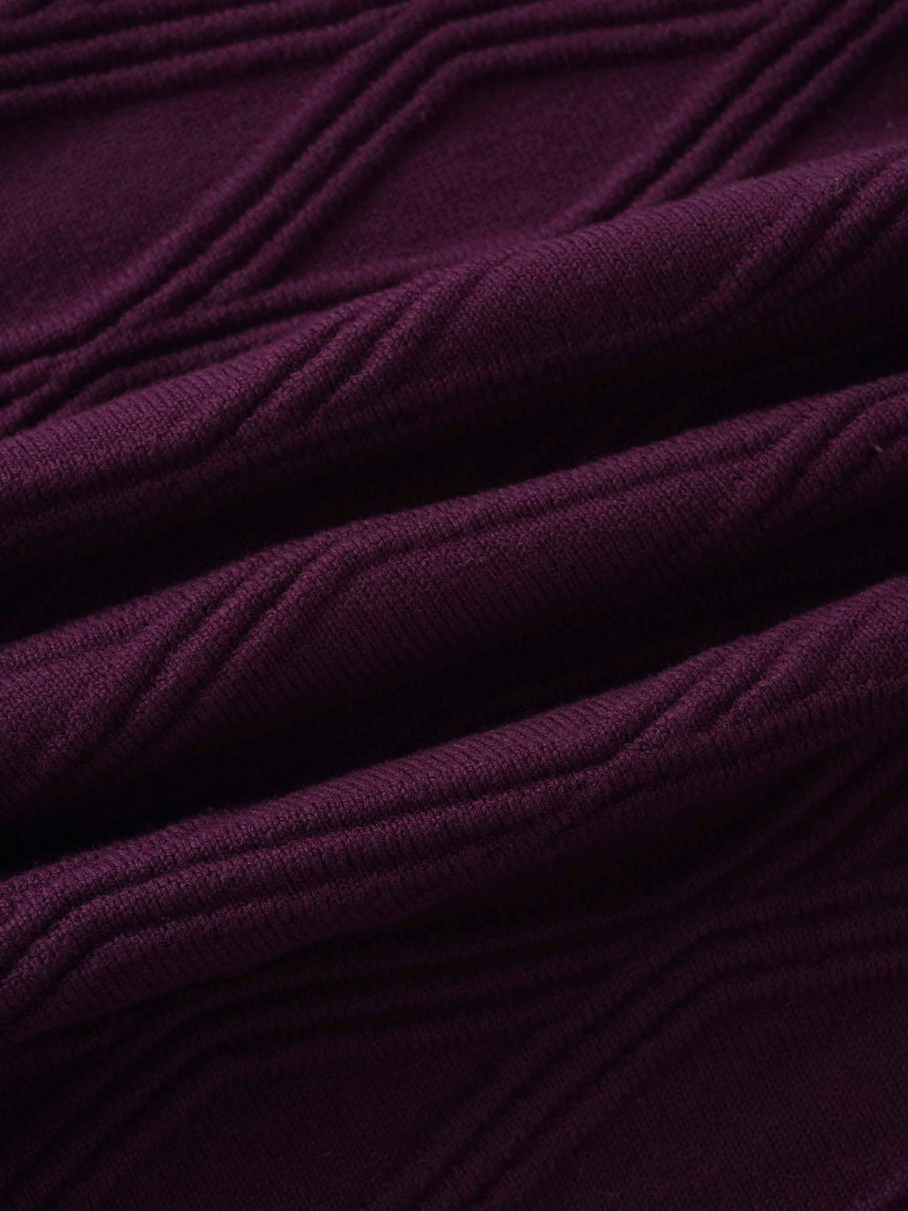 Scalloped Edge Cardigan-Wine