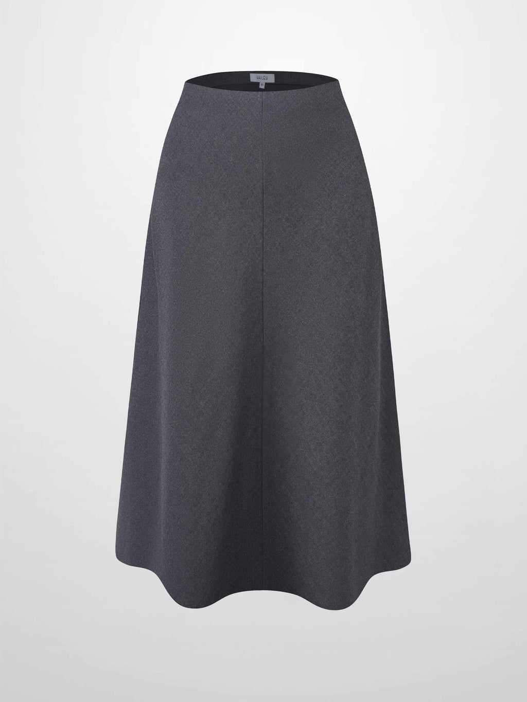 Basic A-Line Seamed Short Skirt-Grey