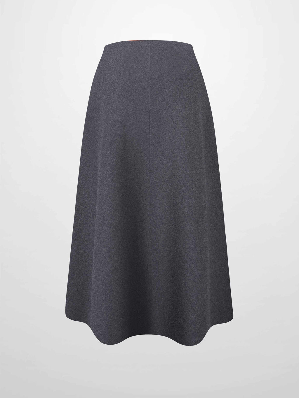 Basic A-Line Seamed Short Skirt-Grey