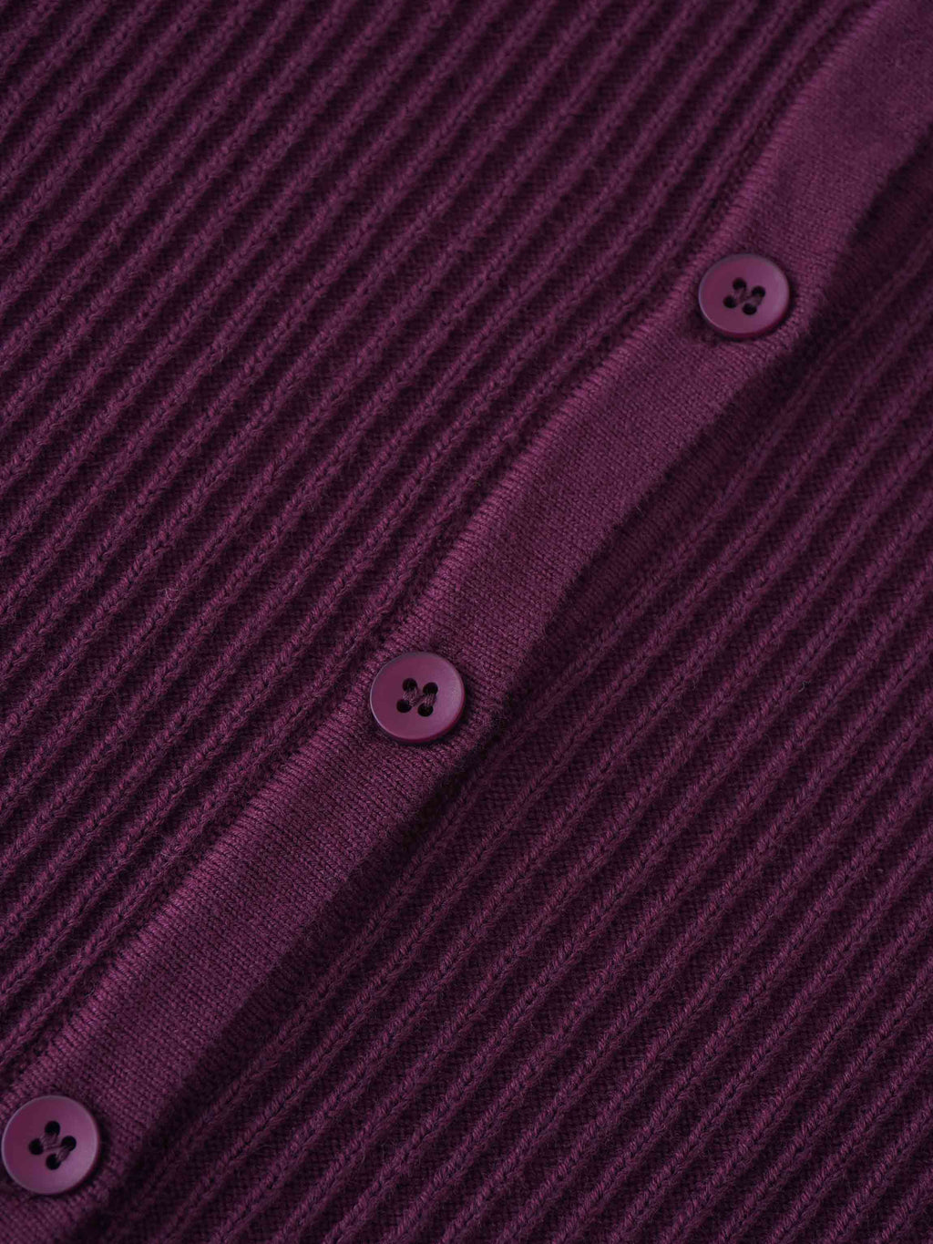 Button Down Ribbed Cardigan-Wine