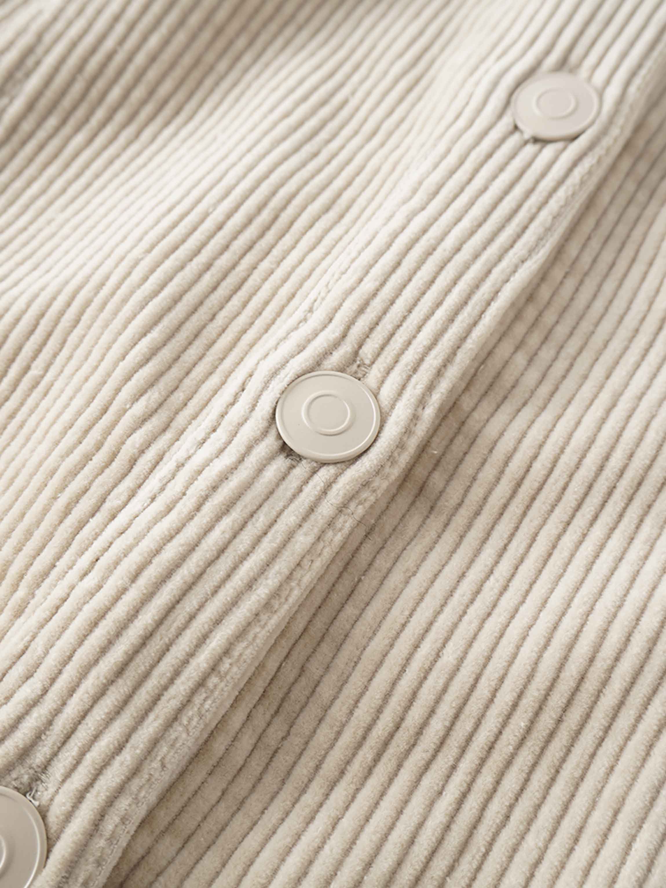 Button Down A-Line Corduroy Skirt-Warm Vanilla