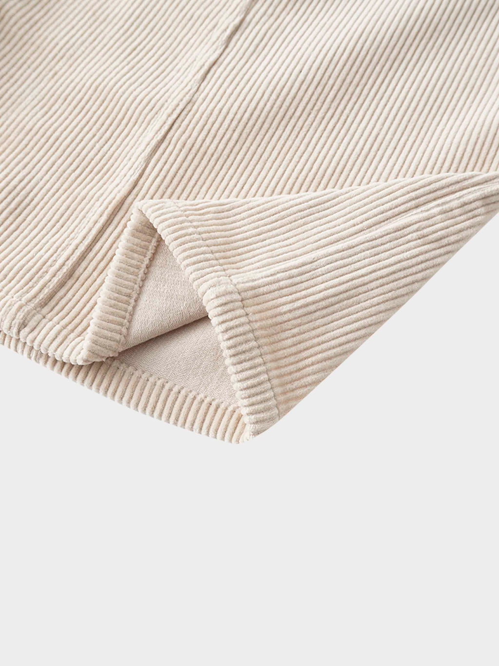 Button Down A-Line Corduroy Skirt-Warm Vanilla