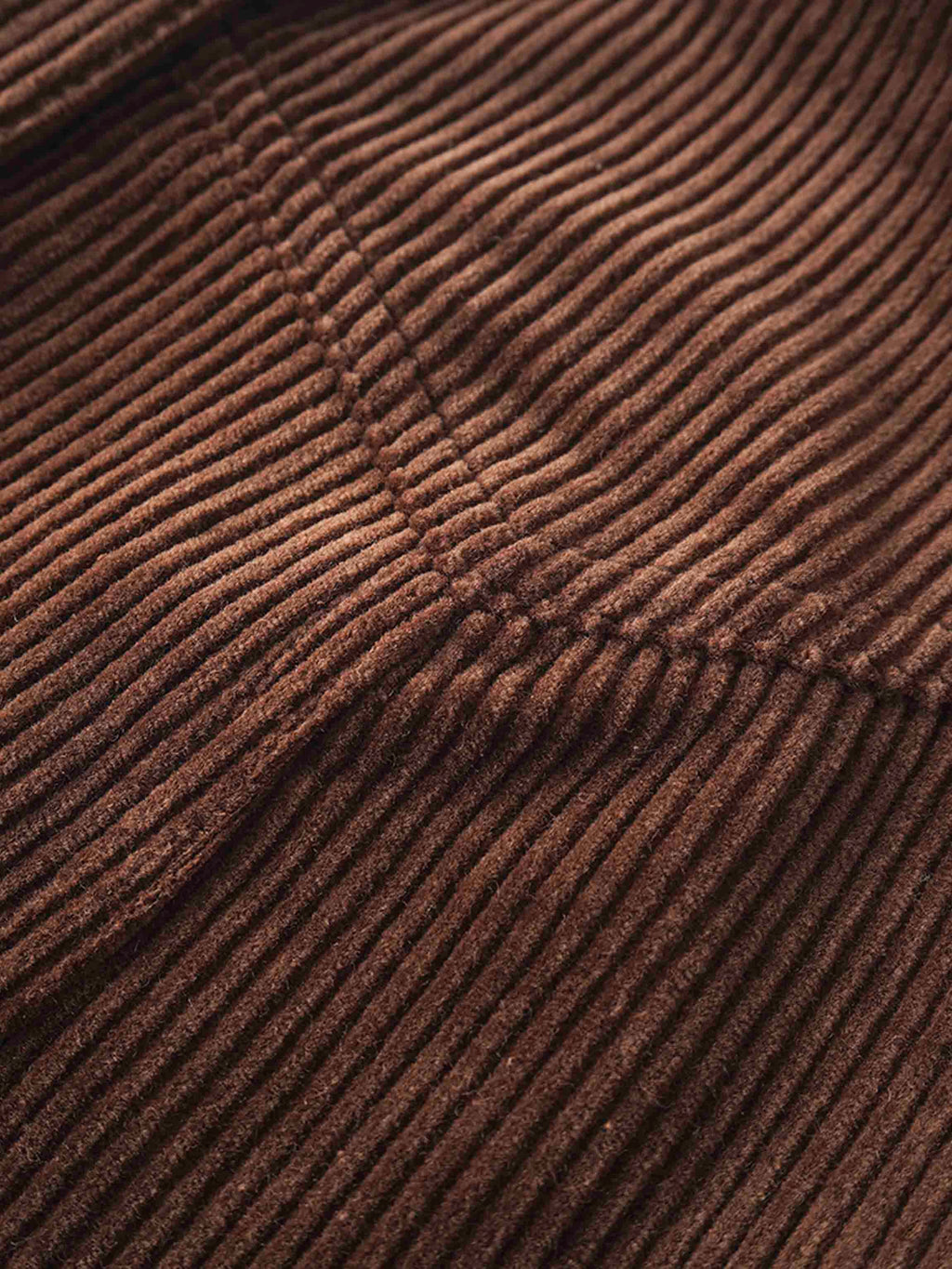 Button Down A-Line Corduroy Skirt-Dark Brown