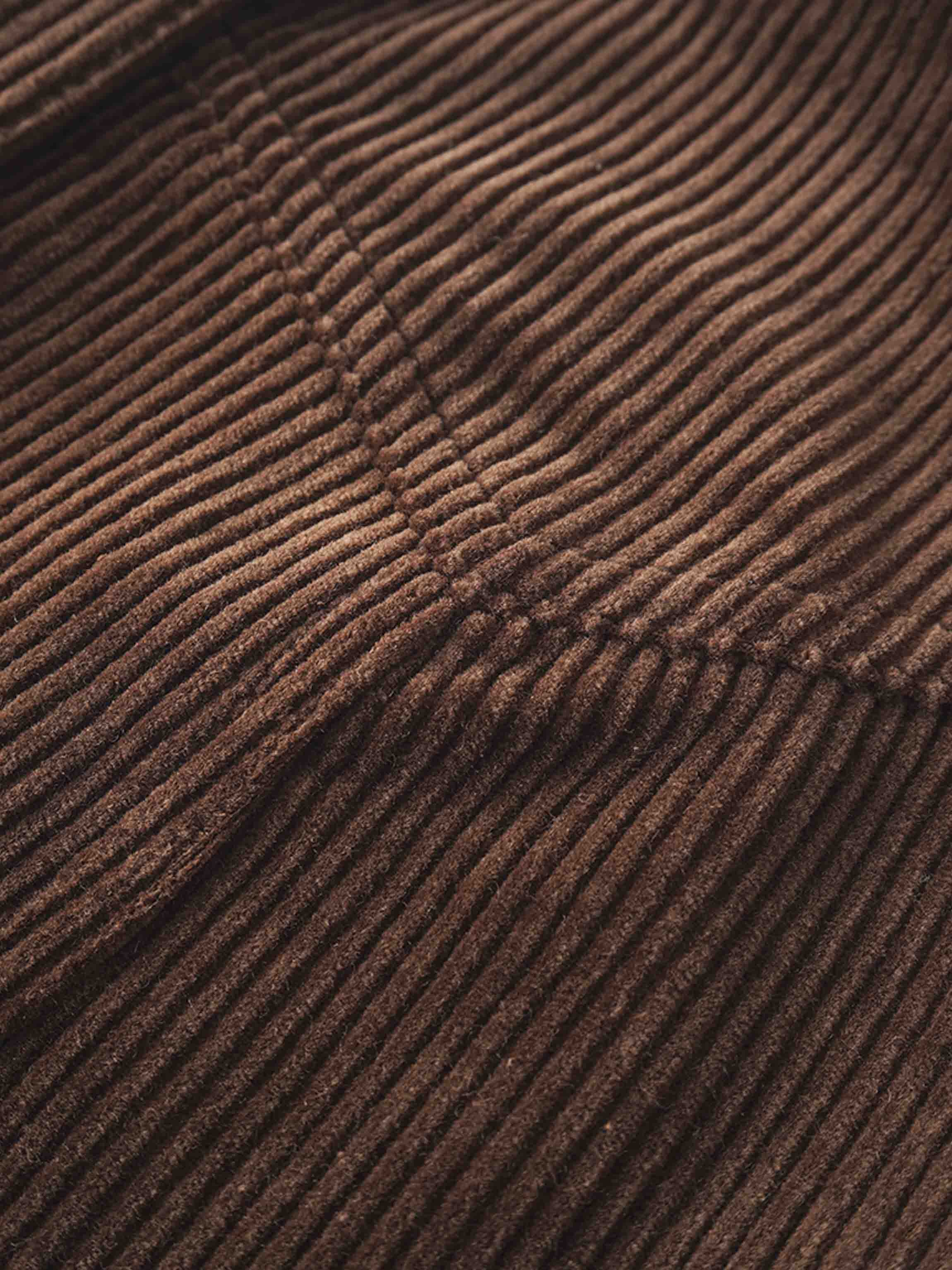 Button Down A-Line Corduroy Skirt-Dark Brown