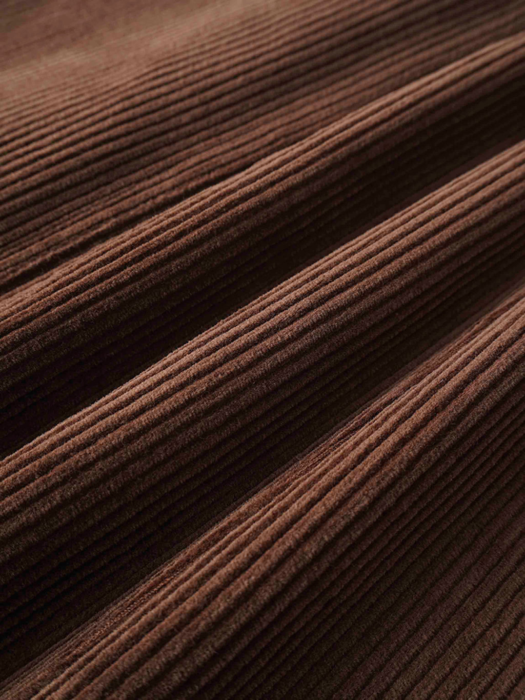 Button Down A-Line Corduroy Skirt-Dark Brown