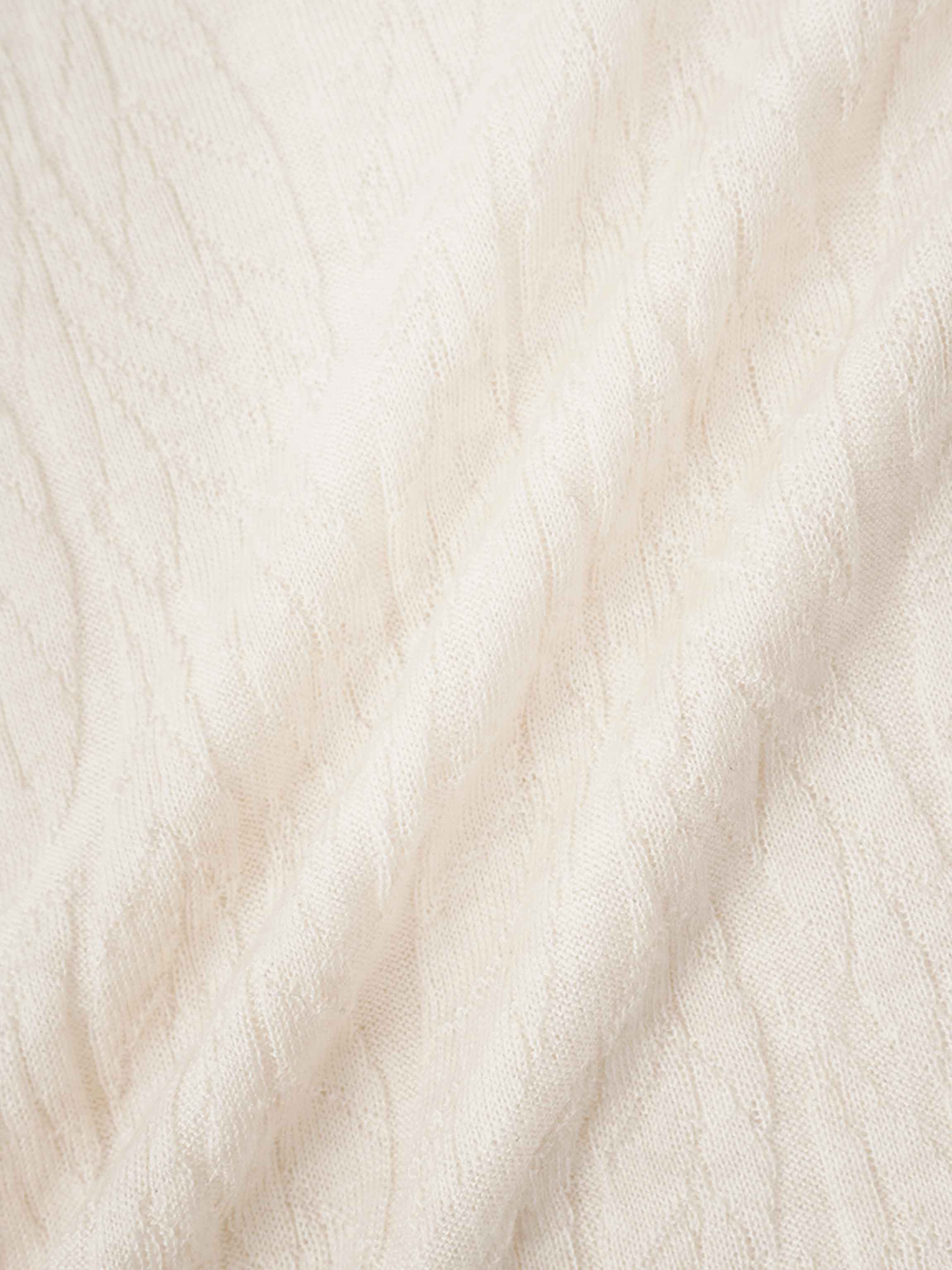 Leaf Design Turtleneck-Blush