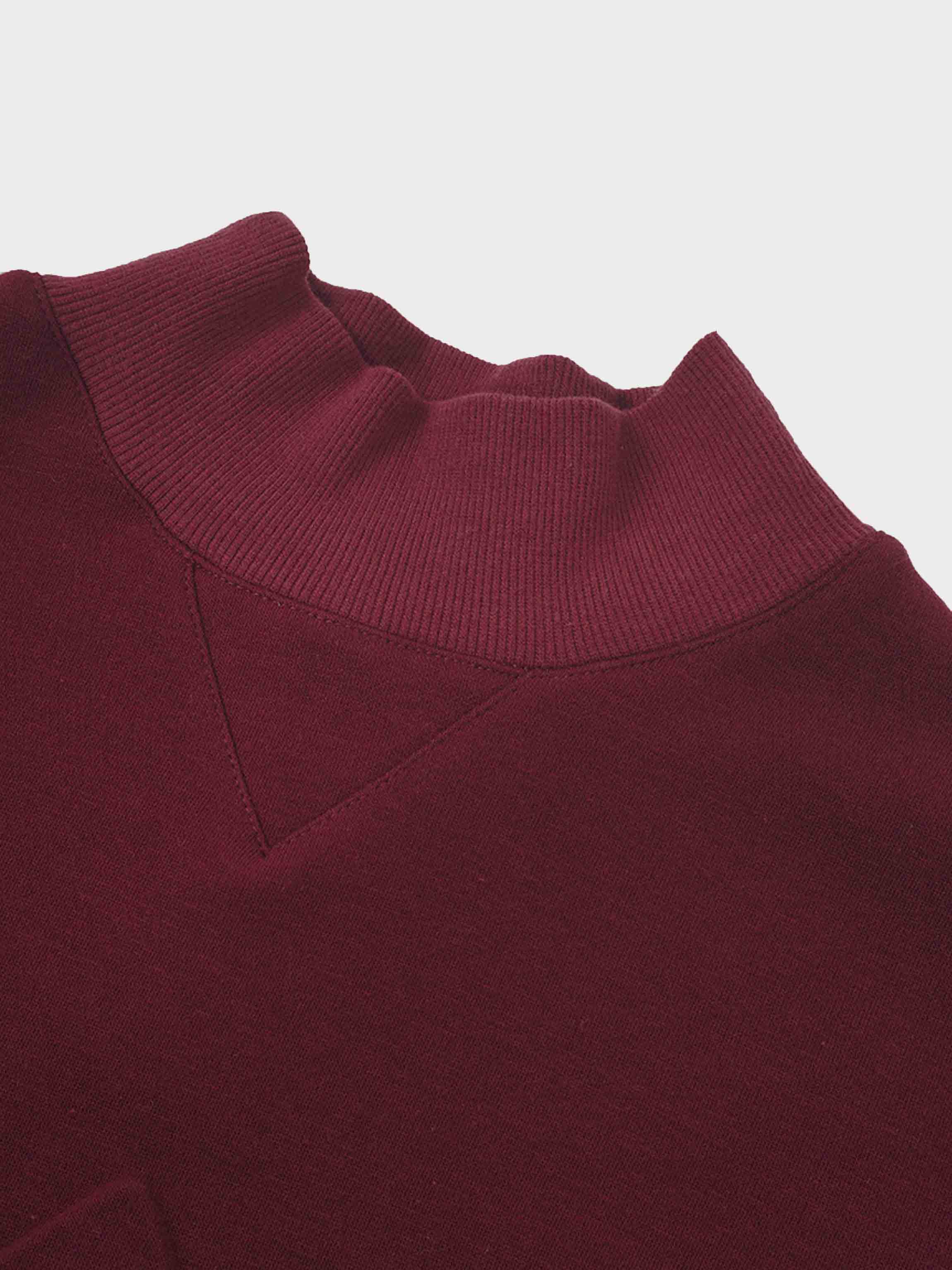 Embossed Crown Sweatshirt-Burgundy