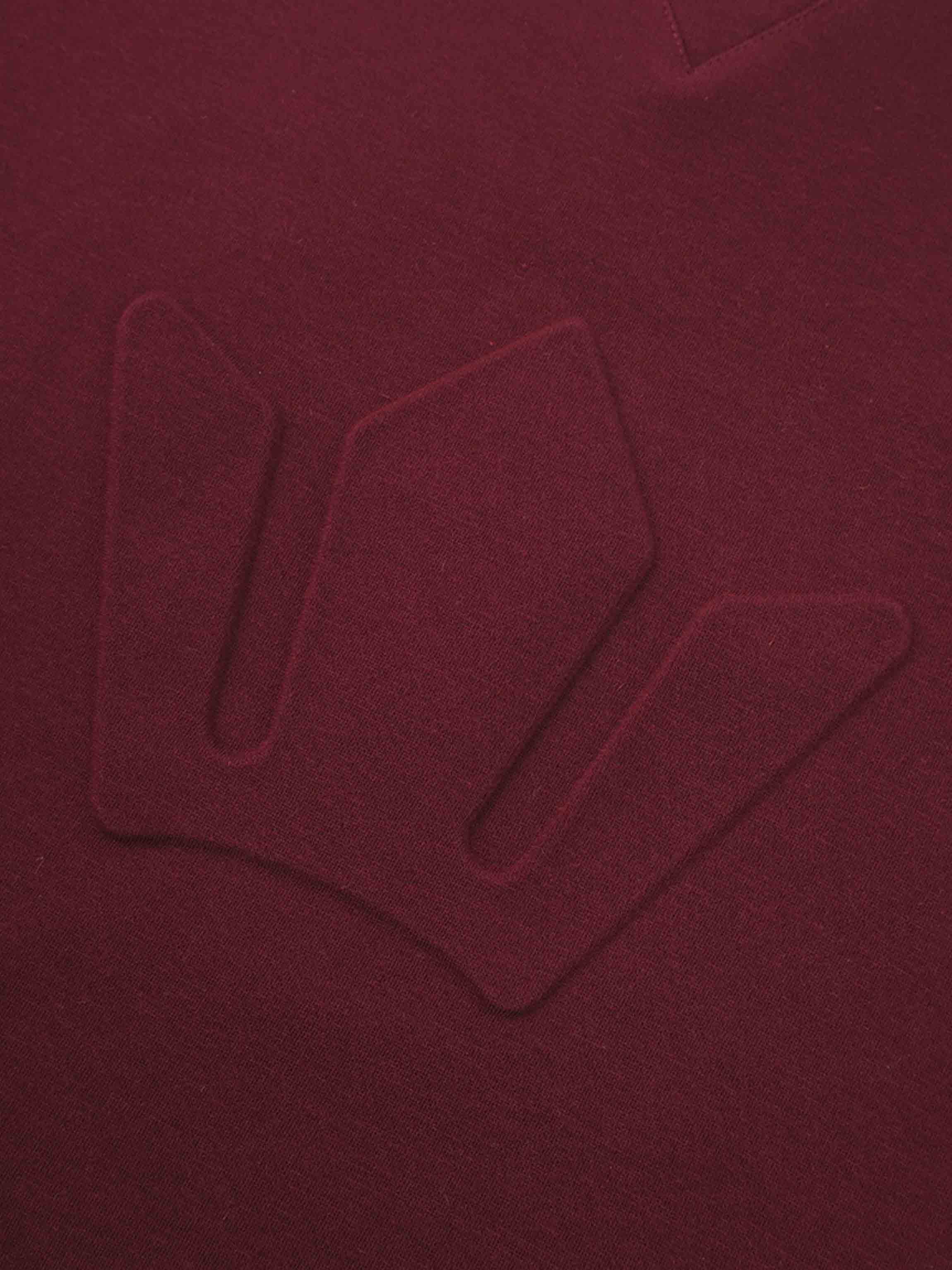 Embossed Crown Sweatshirt-Burgundy