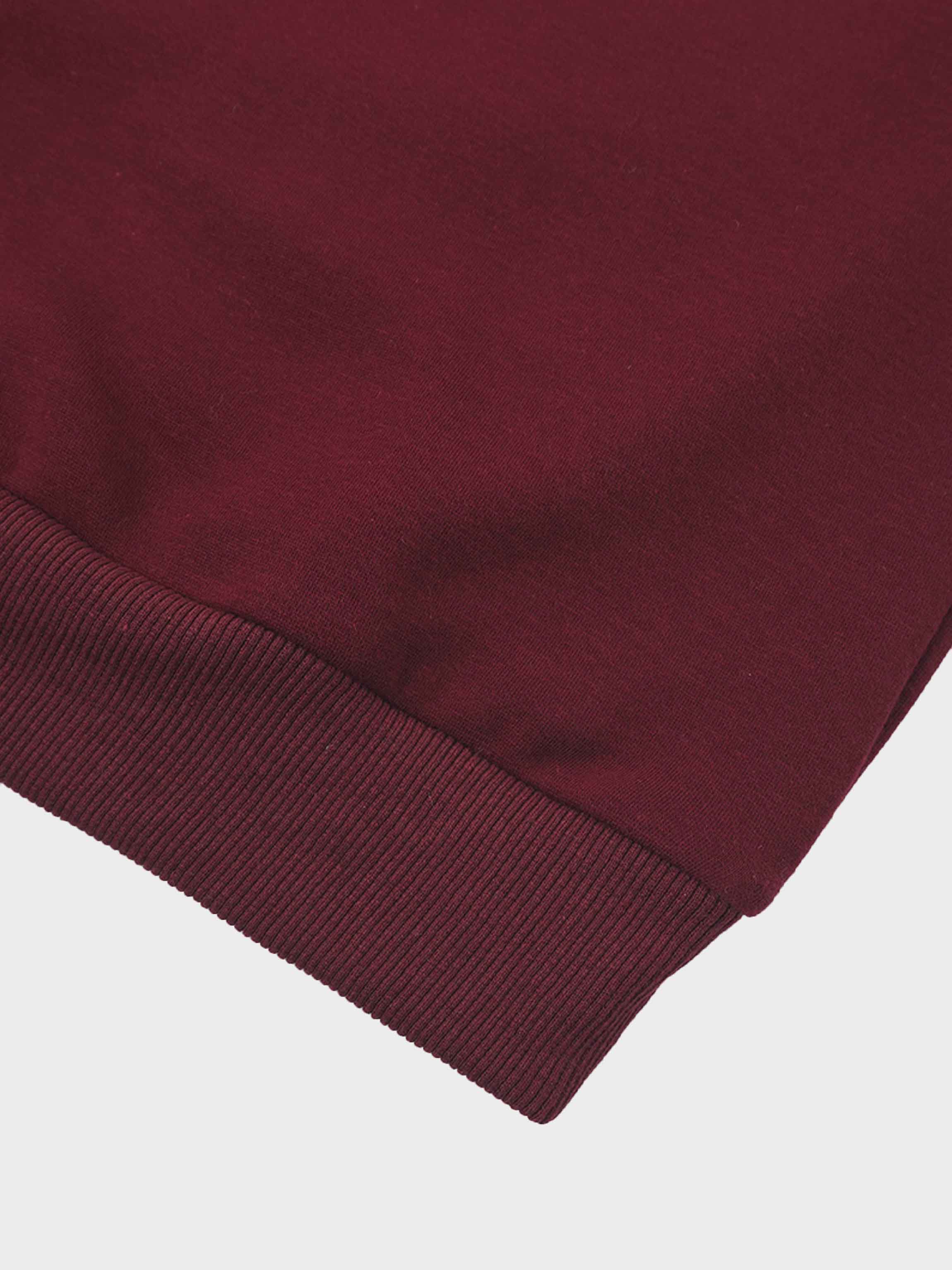 Embossed Crown Sweatshirt-Burgundy