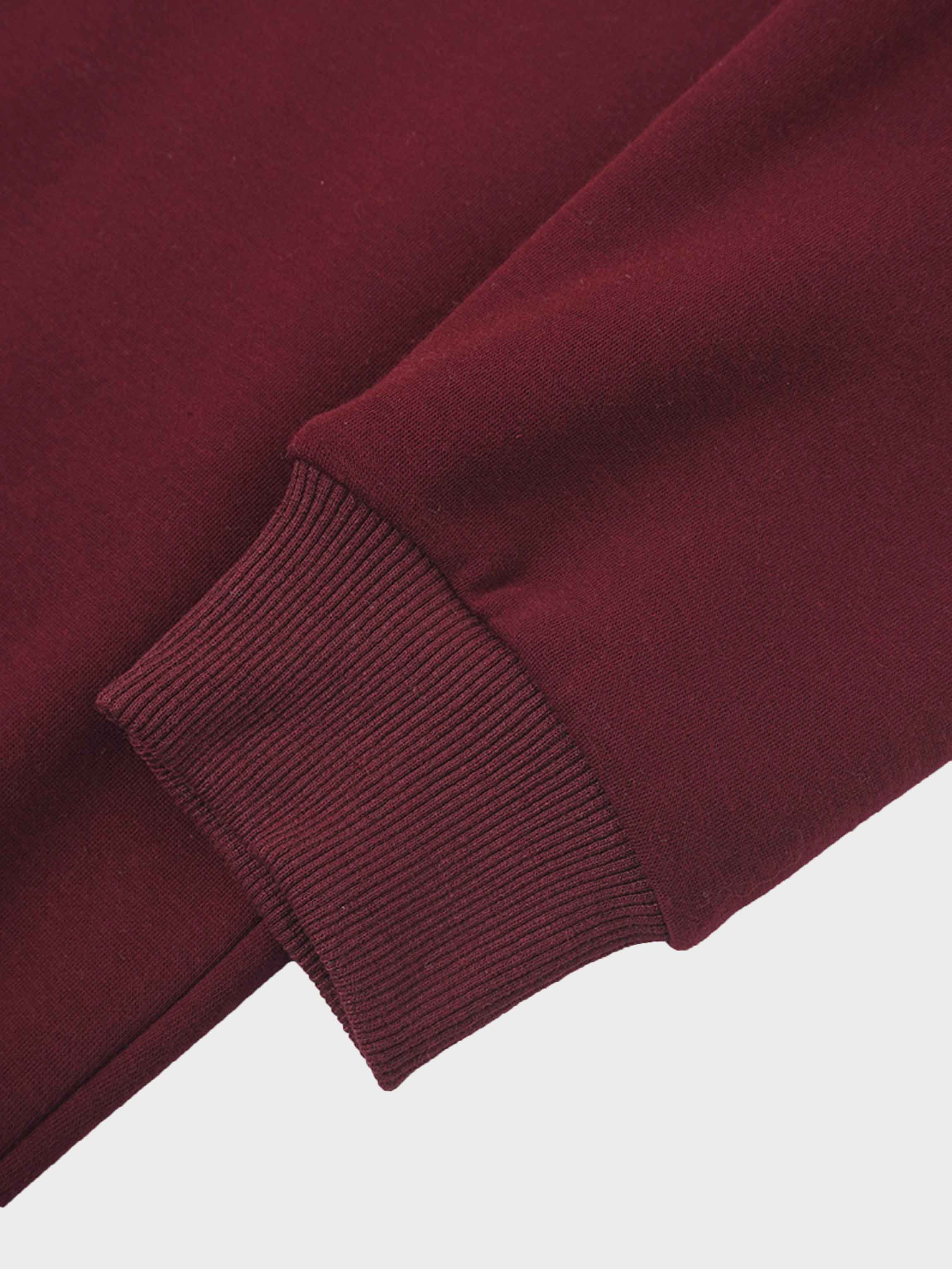 Embossed Crown Sweatshirt-Burgundy