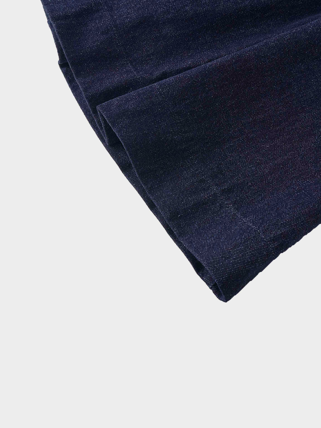 Yoke Pleated Denim Skirt-Blue