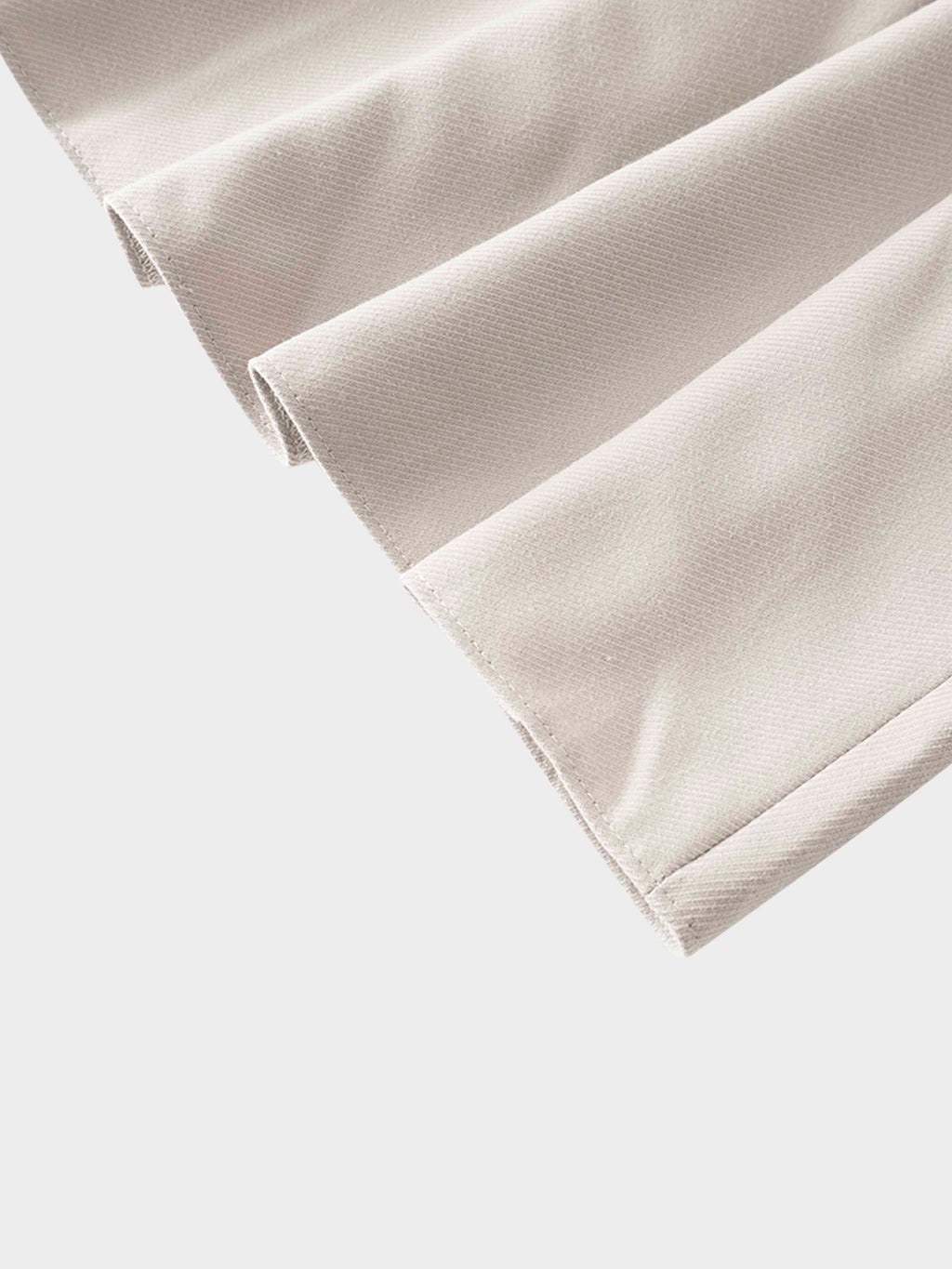 Elastic Waist Button Down Skirt-Latte