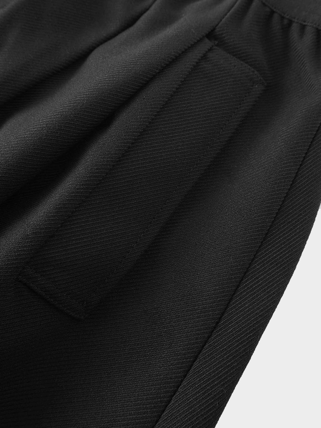 Elastic Waist Button Down Skirt-Black