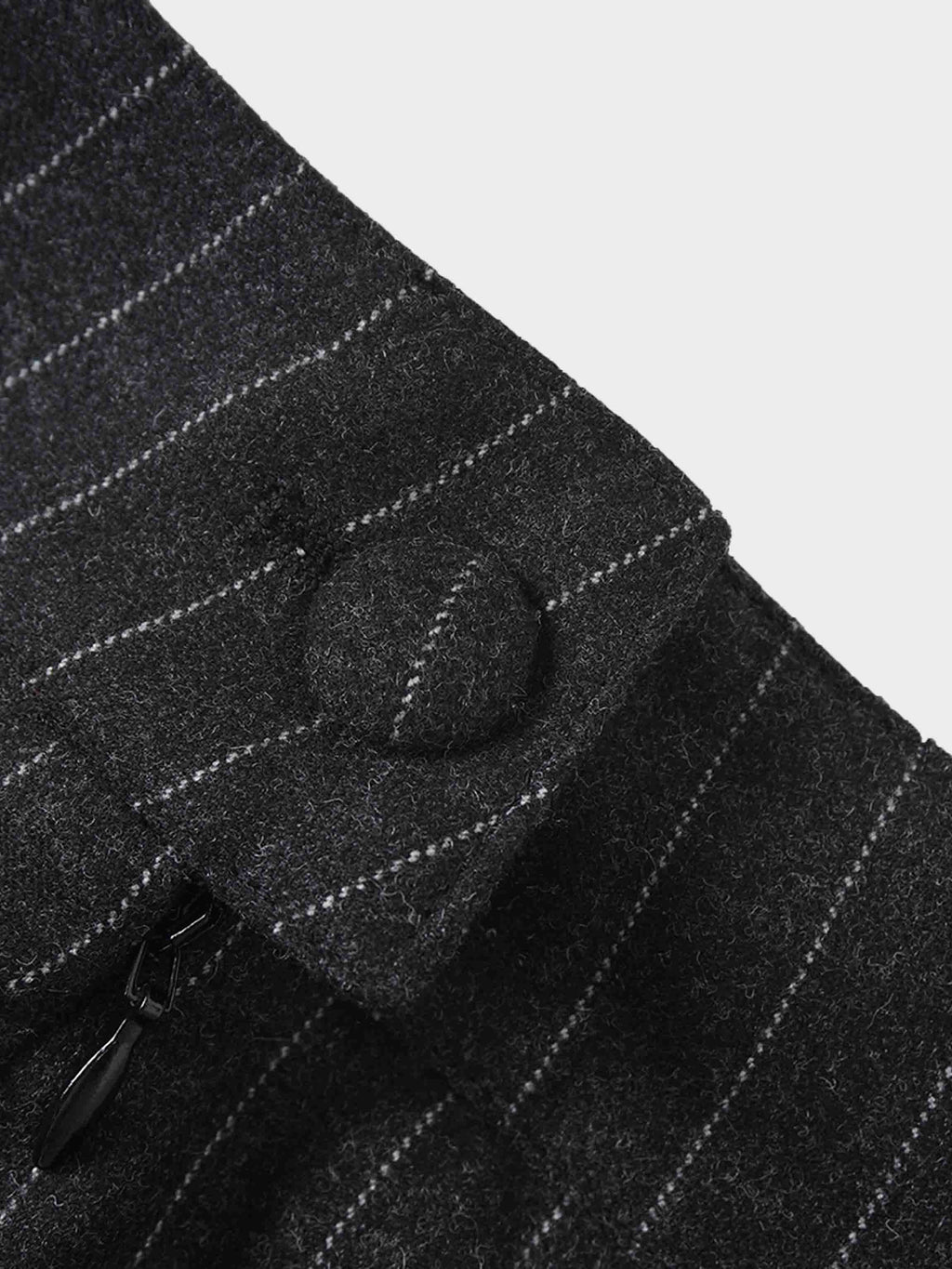 Straight Maxi Skirt-Grey Pinstripe